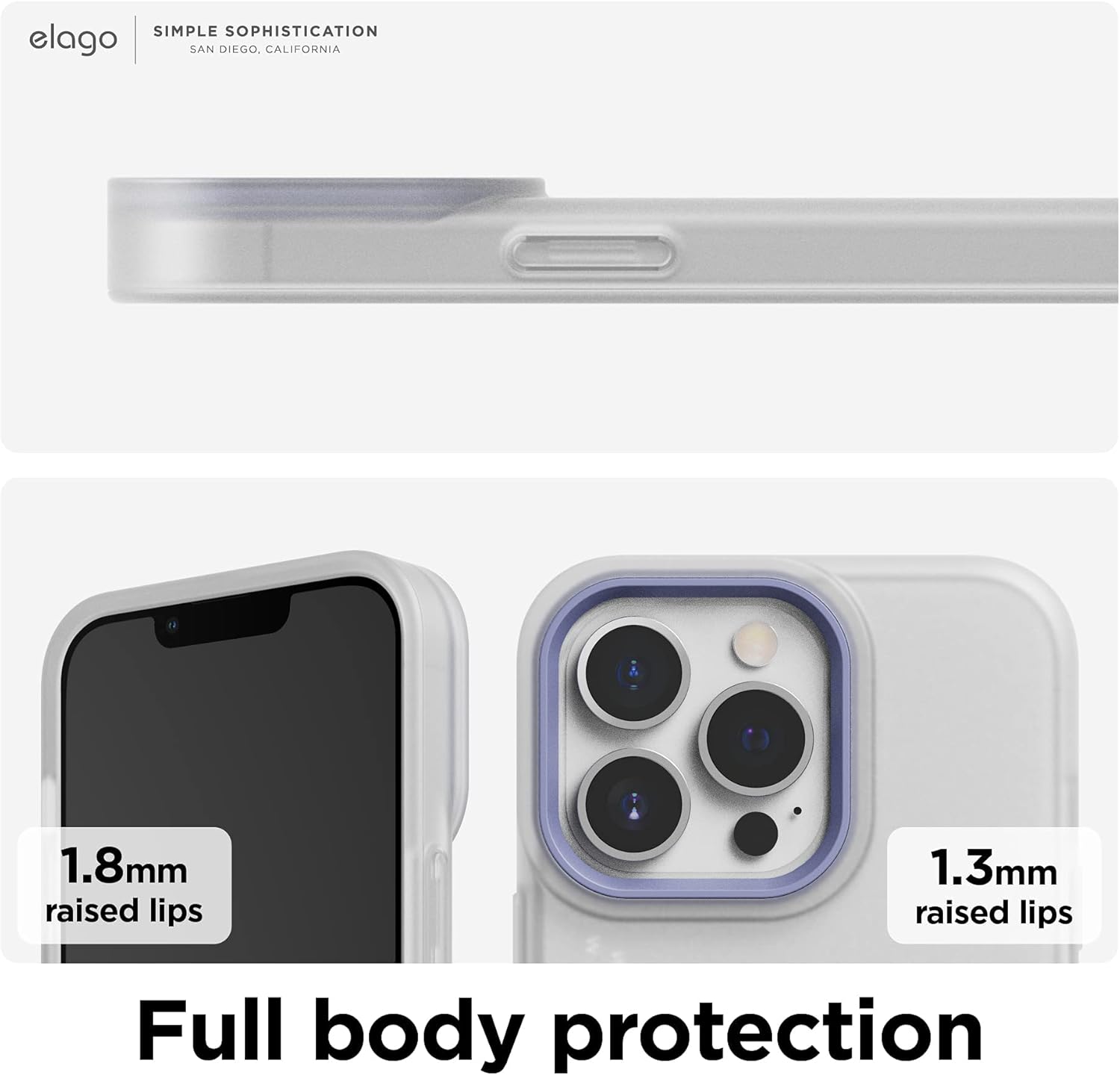 Thumbnail 1 de elago Glide Custodia Cover per iPhone 13 Pro (6.1") in TPU trasparente opaco/viola