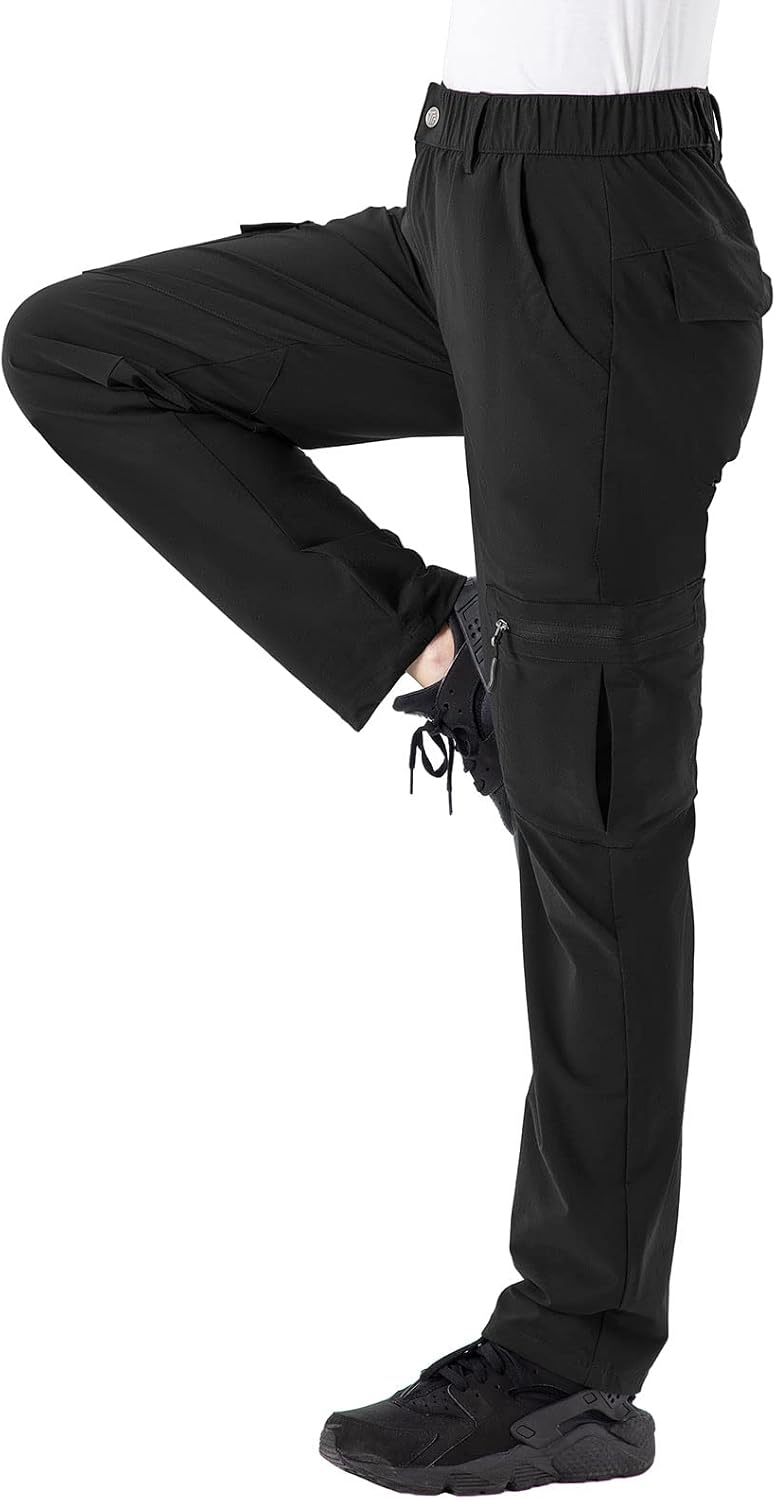 Detalle de JHMORP Women's Hiking Cargo Pants, Lightweight Stretch, Water-Resistant, UPF 50+