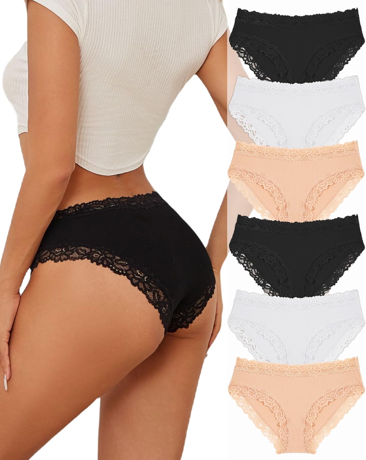 Thumbnail 6 de ALL OF SHE Bragas Mujer Algodón Pack 6 S-2XL