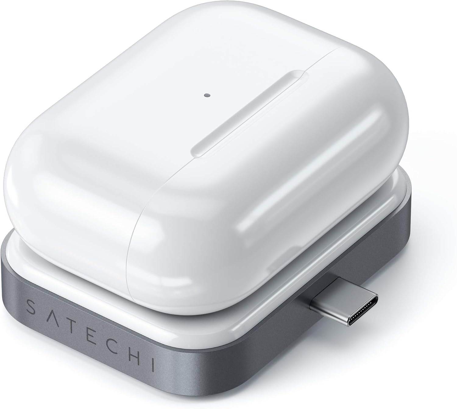 Detalle de SATECHI Estación de Carga Inalámbrica USB-C para AirPods Pro ⚡
