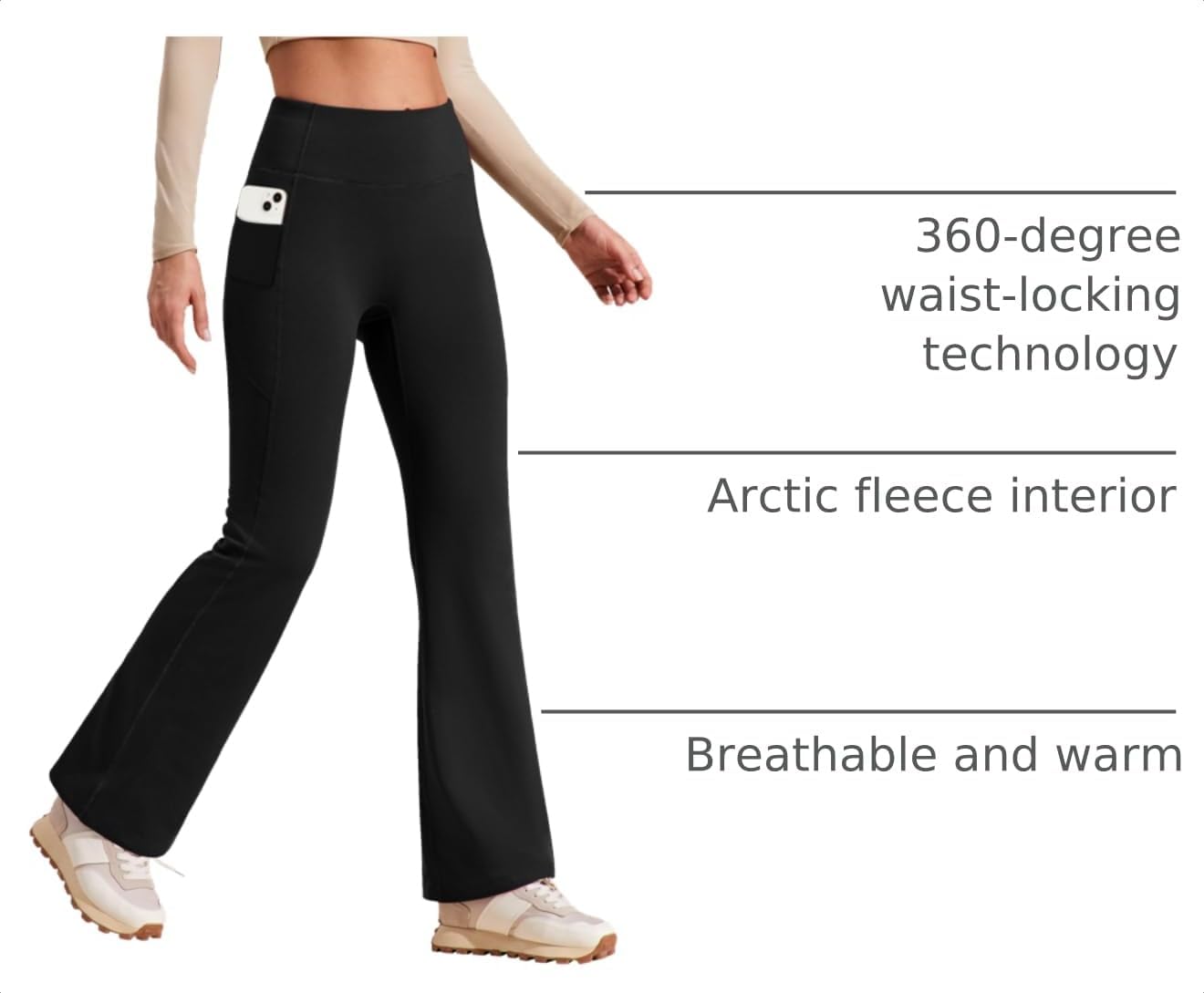 Detalle de Heathyoga Fleece-Lined Thermal Leggings
