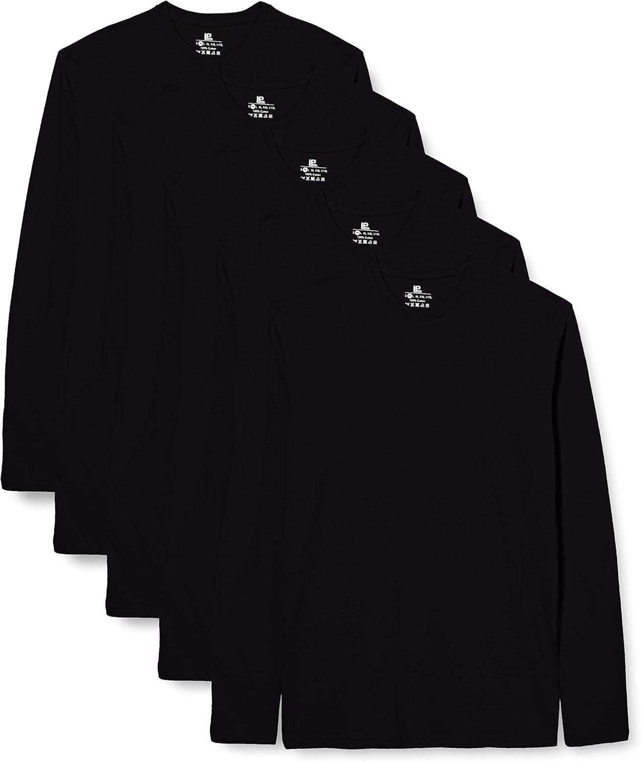 Detalle de Lower East Basic Rundhals Langarmshirt 3er Pack
