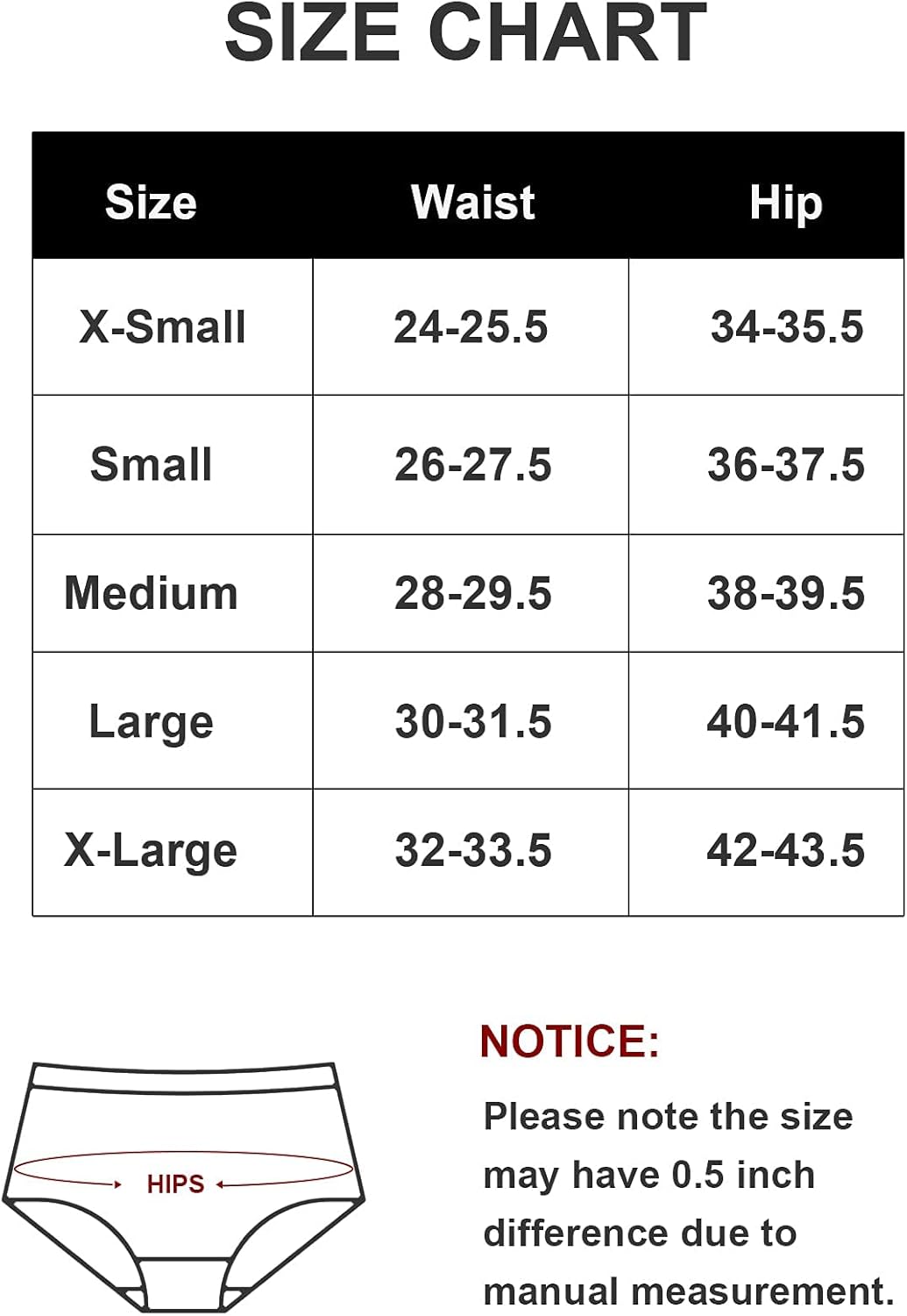 Thumbnail 5 de VOENXE lot de 5 culottes femme sans couture hipster microfibre (taille basse)