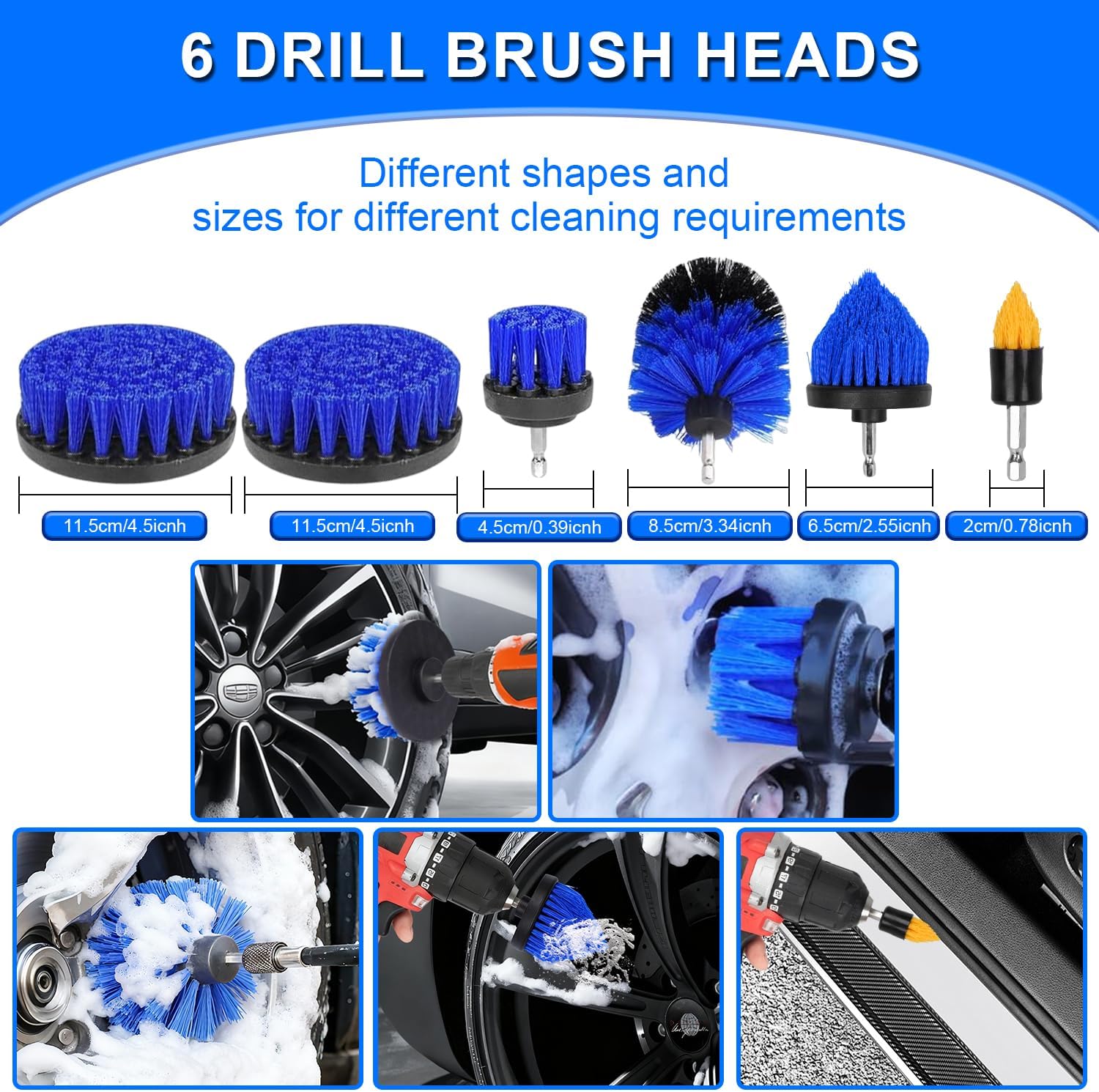 Detalle de BUCOMTU 36 Pezzi Kit Pulizia Auto: set completo per interni ed esterni, detailing e lavaggio