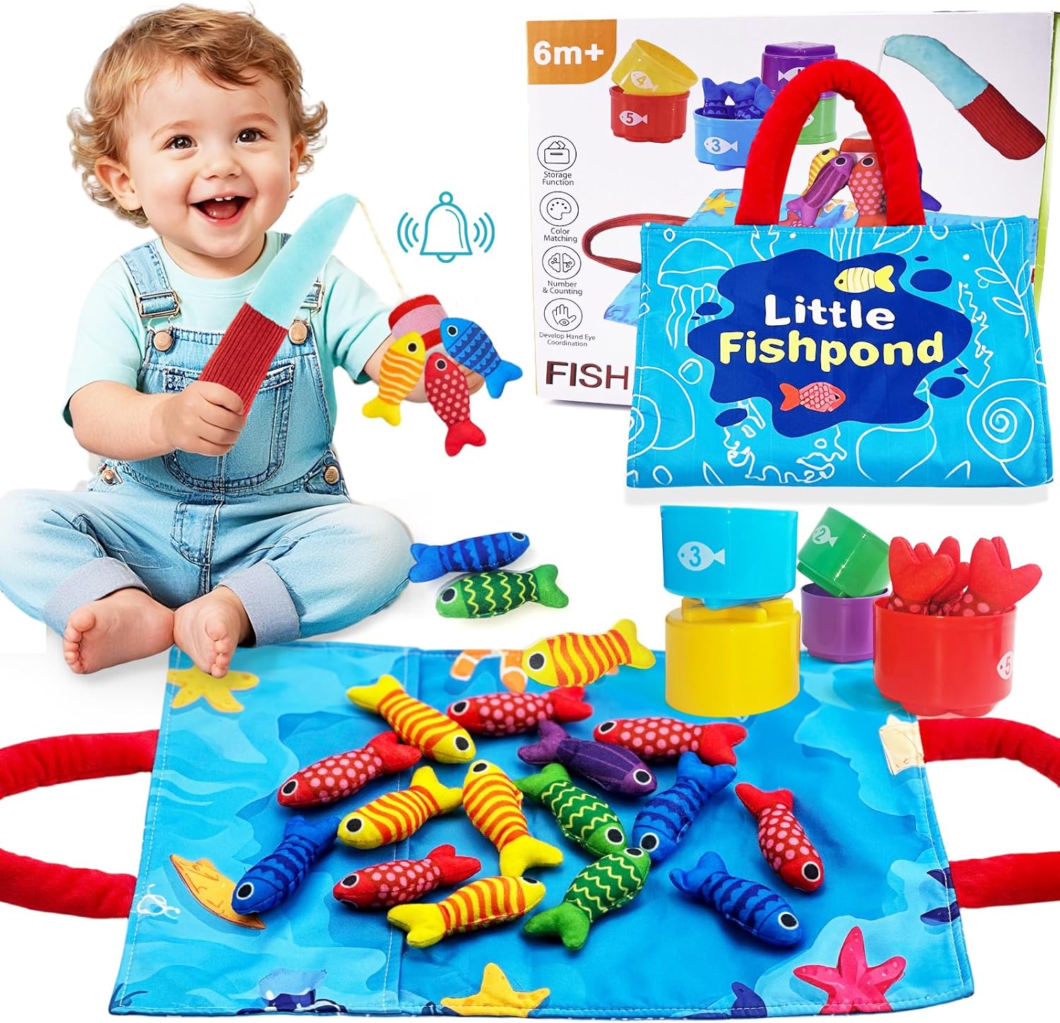 Baby Spielzeug Angelspiel Montessori 15 Teile 🎣