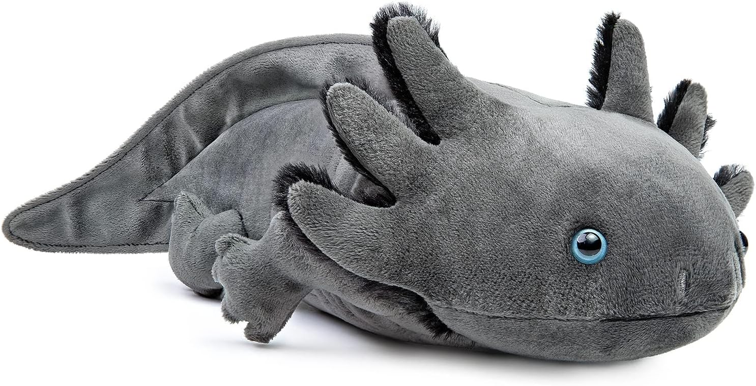 Detalle 2 de RLOMUTE Axolotl Plush Toy Soft – 51 cm Grey Ambystoma Plush Pillow