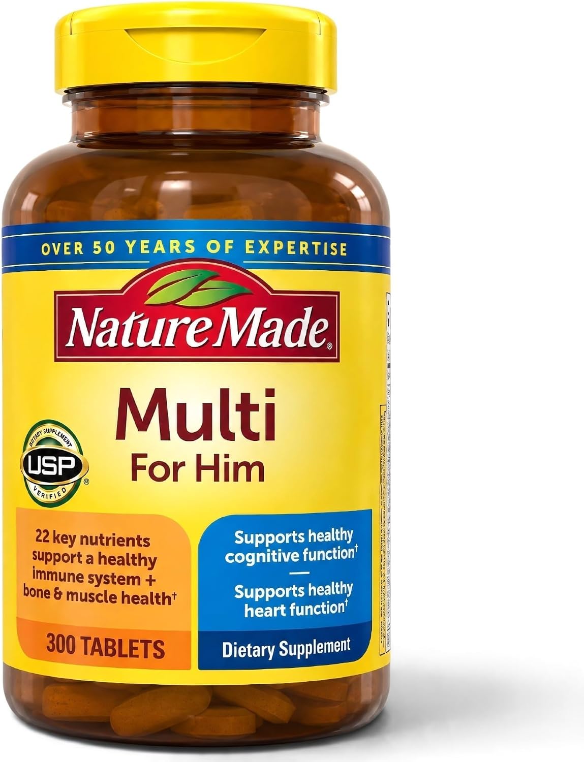 Detalle de Nature Made List no. 1696 Multivitamin for Him, 22 Nutrients, No Iron
