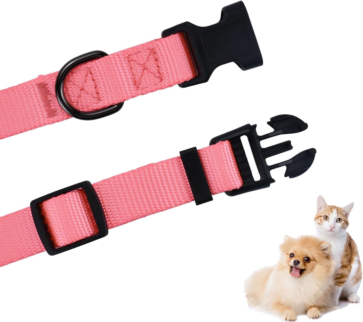 Detalle de AUDWUD Thick Nylon Collar – Classic Adjustable Dog Collar in Multiple Colours (4 Sizes)