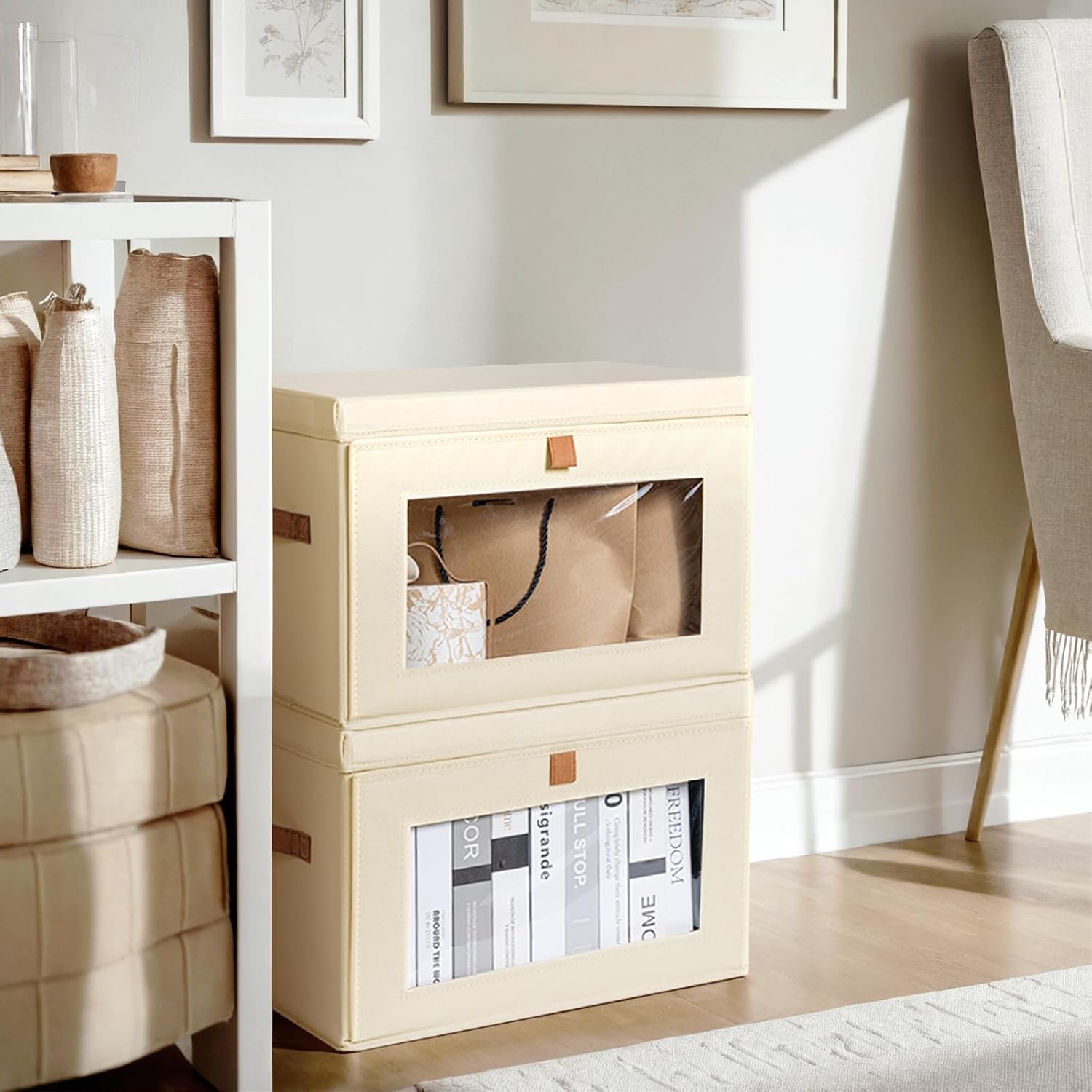 Thumbnail 6 de Homsorout Large Closet Storage Organizer 2-pack bins