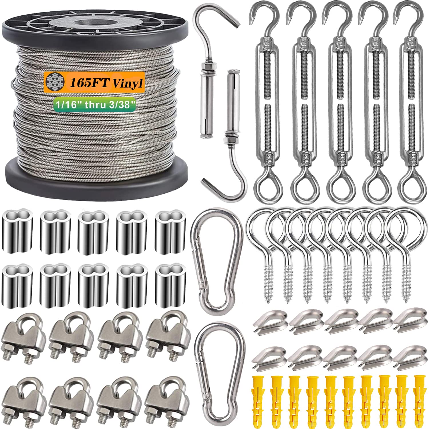 Kit cuerda acero inoxidable 50 m 2 mm