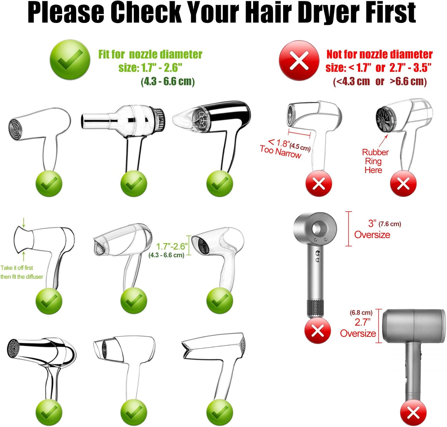 Thumbnail 5 de Hairizone Haar Diffusor 4,3–6,6 cm 💇