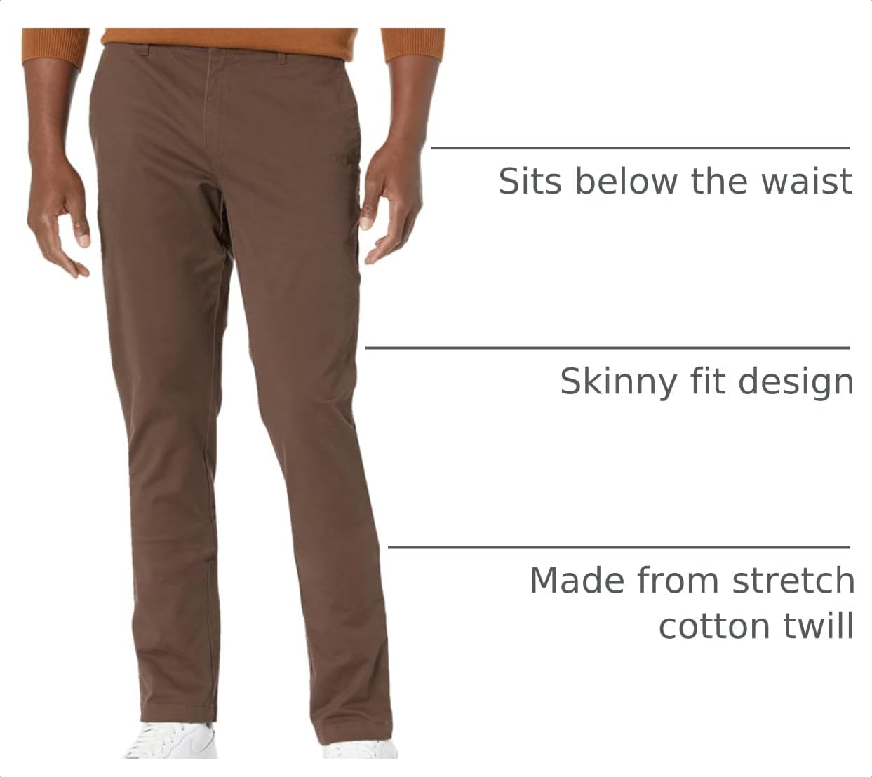 Detalle 2 de Amazon Essentials Skinny-Fit Chino Pants 7 in leg