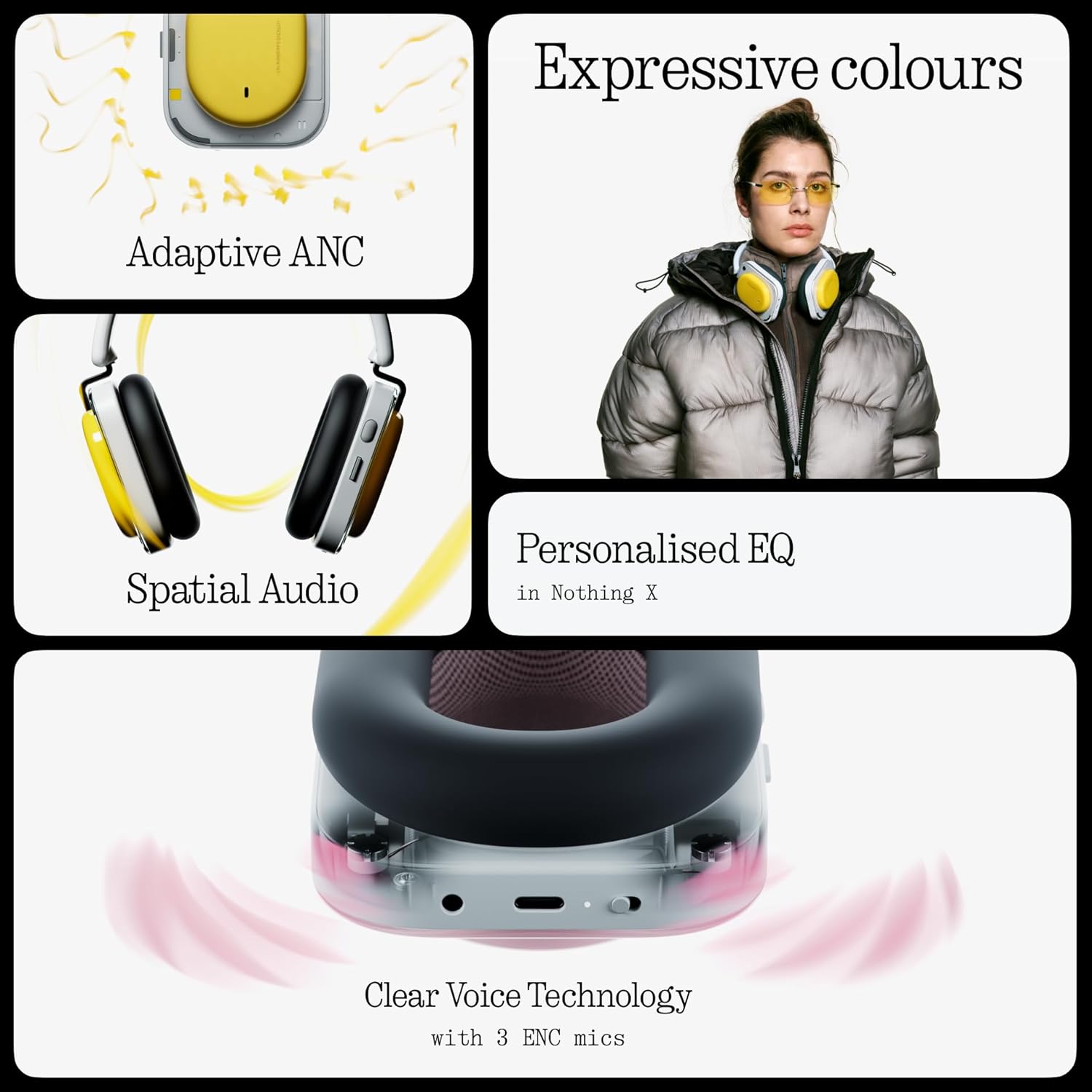 Thumbnail 2 de Nothing Headphone (a) 2026: Adaptive ANC Over-Ear Headphones with LDAC and 135-Hour Battery