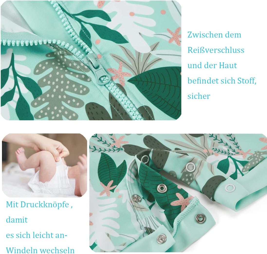 Thumbnail 4 de UMELOK Baby Badebekleidung Mädchen: Badeanzug mit Sonnenhut und UPF 50+ UV-Schutz