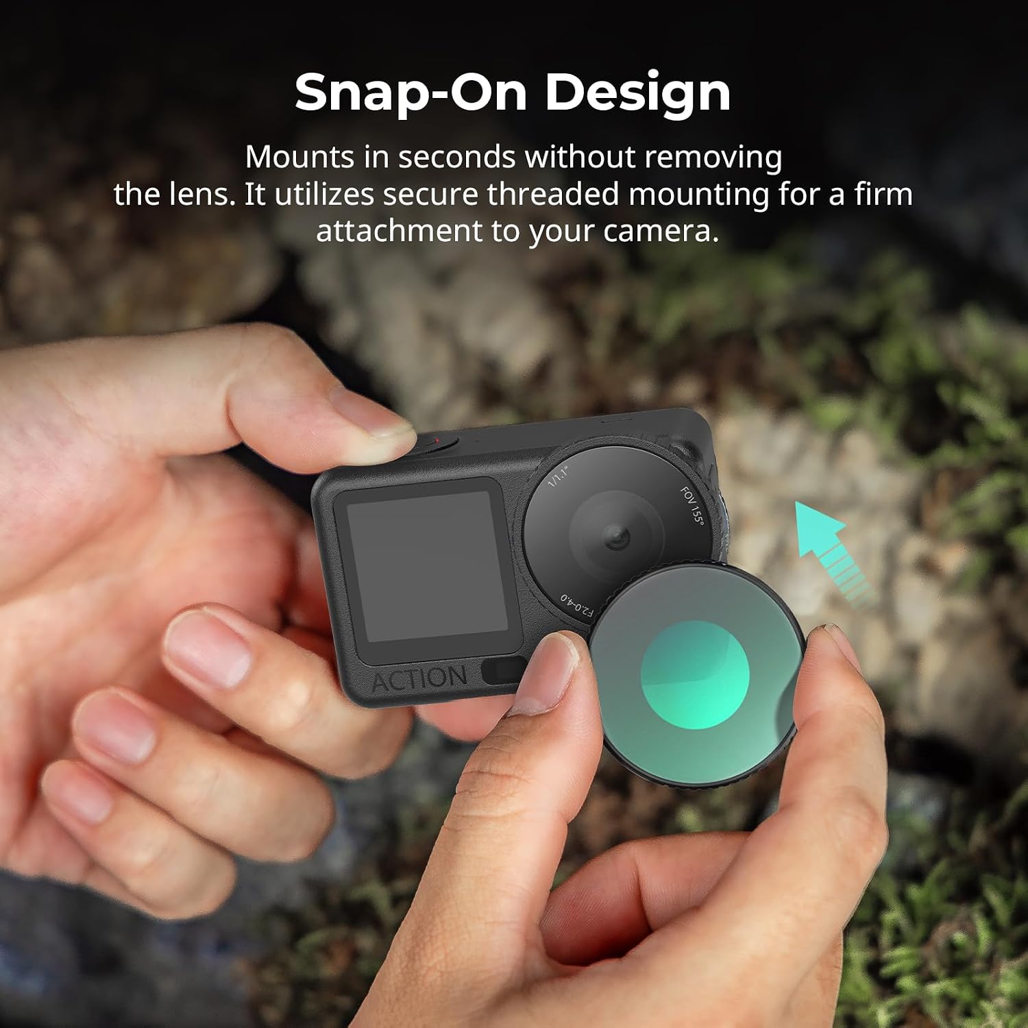 Detalle 2 de SMALLRIG 5966 CPL-filter voor DJI Osmo Action 6 met meerlaagse coating