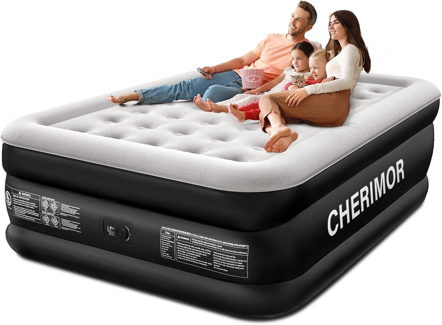 CHERIMOR Queen Air Mattress 18" raised bed