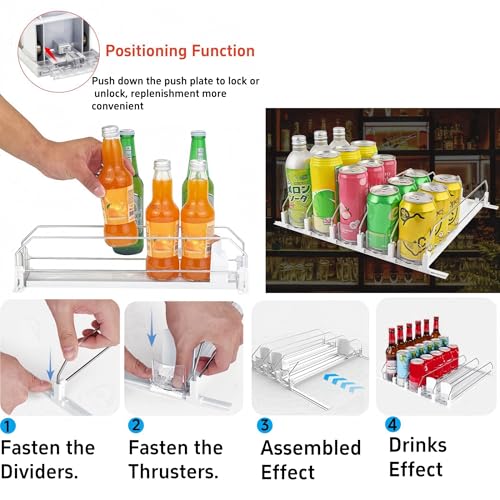 Detalle de NBBENG Automatic Can Dispenser for Fridge (5 Rows)
