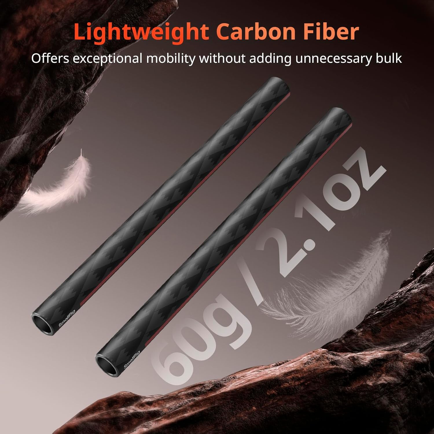 Thumbnail 2 de SMALLRIG Tige en Fibre de Carbone 15 mm – lot de 2, 20 cm (réf. 5211)