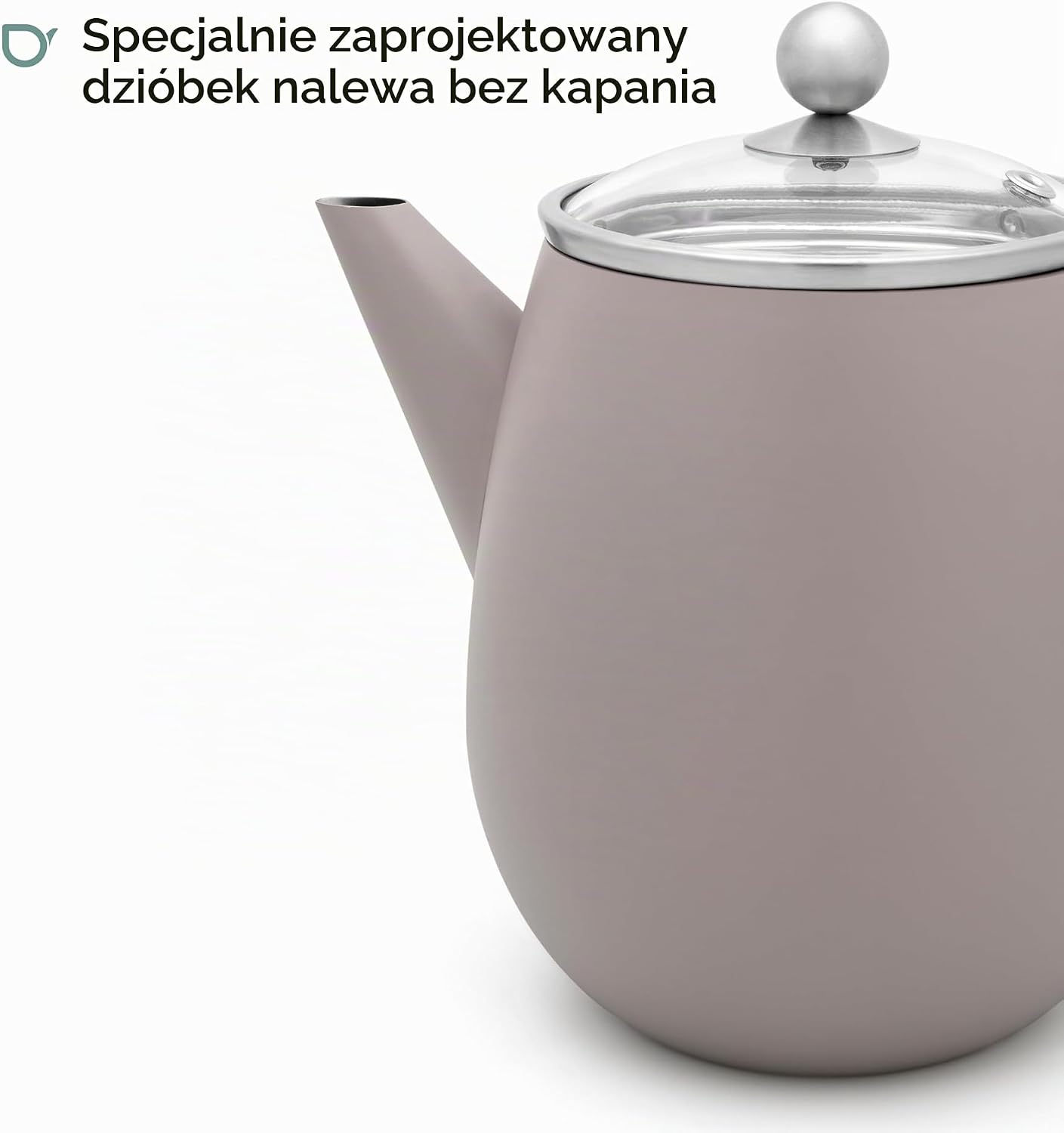 Detalle 2 de Bredemeijer Duet Eva 111016 – dzbanek do herbaty 1,1 l, podwójne ścianki