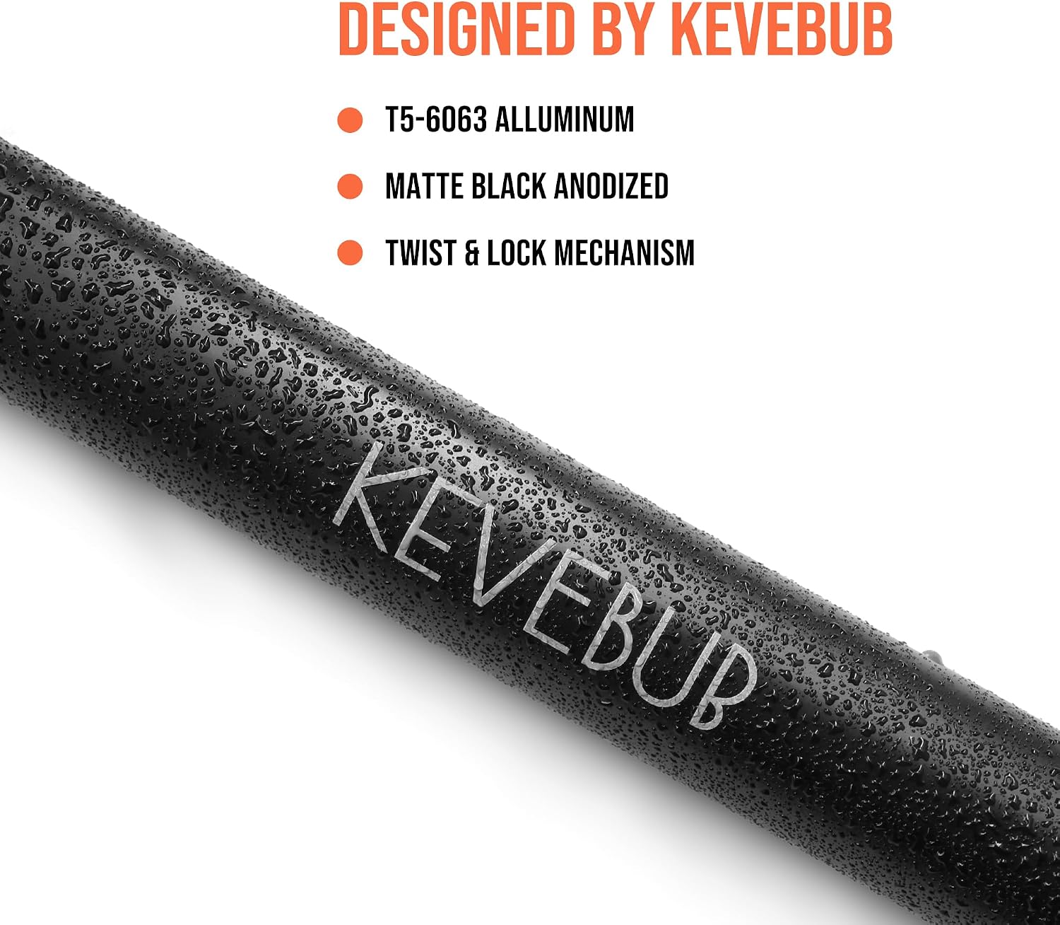 Detalle de KEVEBUB Adjustable Tarp Poles: Ultra-Light Yet Heavy-Duty 6063 Aluminium Telescopic Poles (90–230cm) – Set of 4