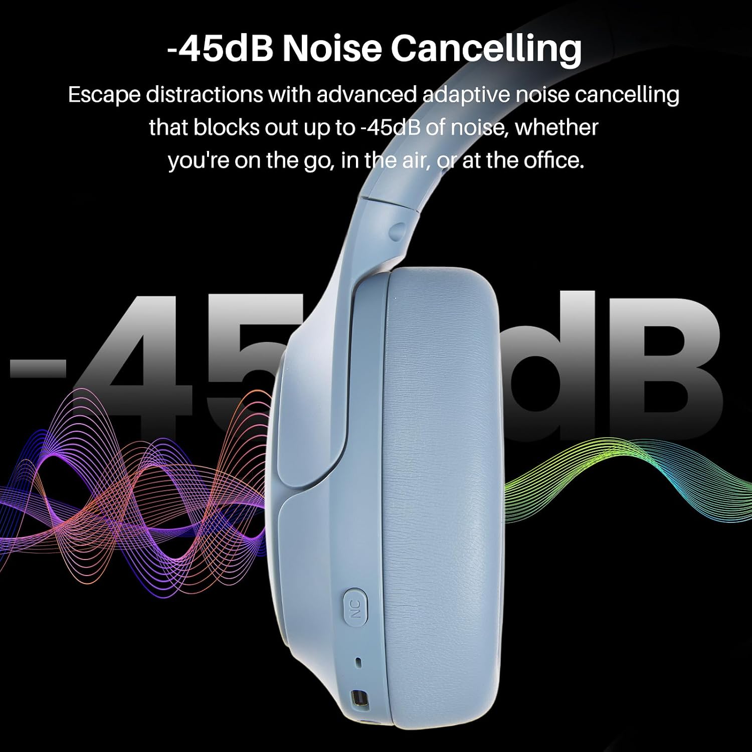 Thumbnail 3 de TOZO HT3 Bluetooth Headphones with Active Noise Cancelling and 90-Hour Battery
