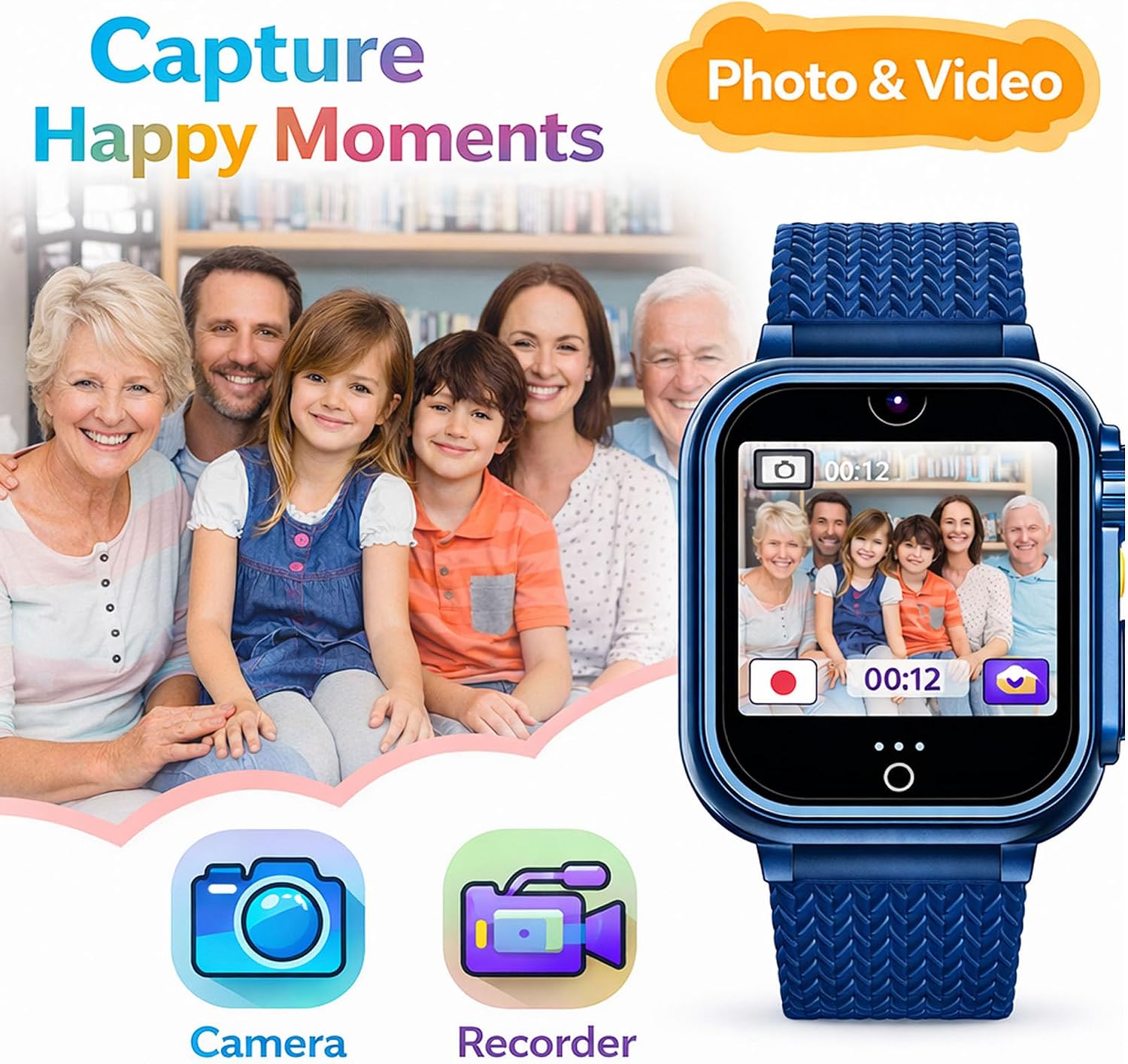 Detalle 2 de Goodatech Kids Smartwatch, 1.54-Inch Touchscreen