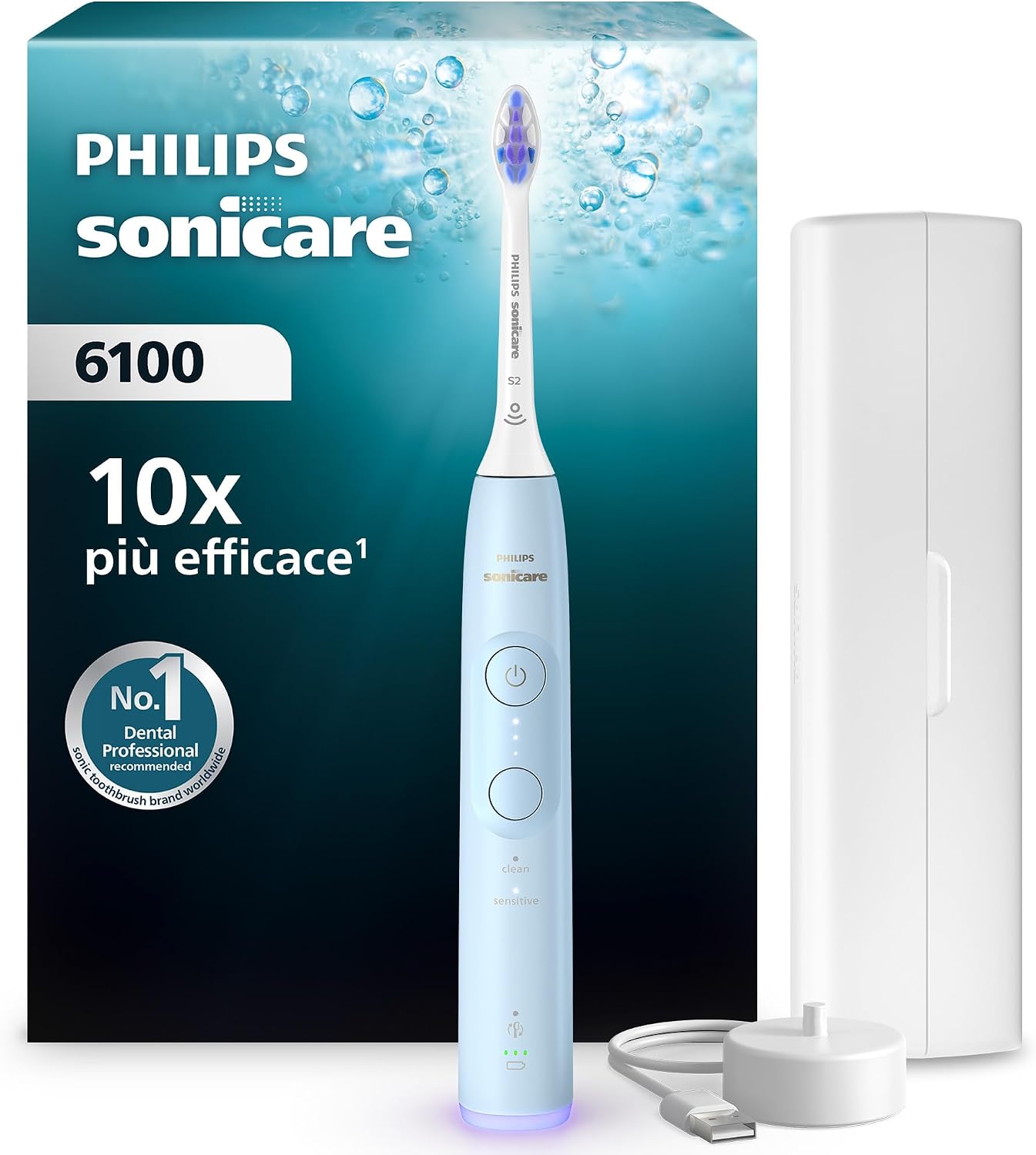 Detalle de Philips Sonicare 6100 spazzolino sonico, 3 livelli