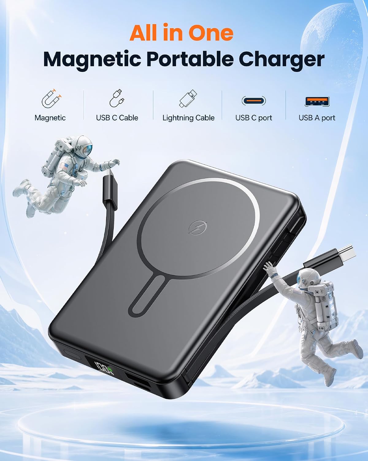 Thumbnail 1 de Magnetic Portable Charger 10000mAh