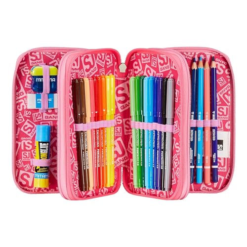 Detalle 2 de SJ Gang Astuccio 3 zip Unicorno per scuola