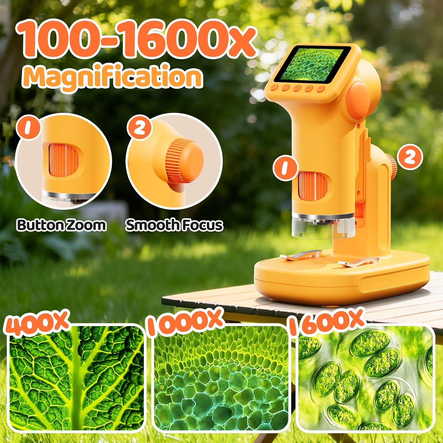 Detalle de HEWEIMEI 1600X Microscopio infantil 2