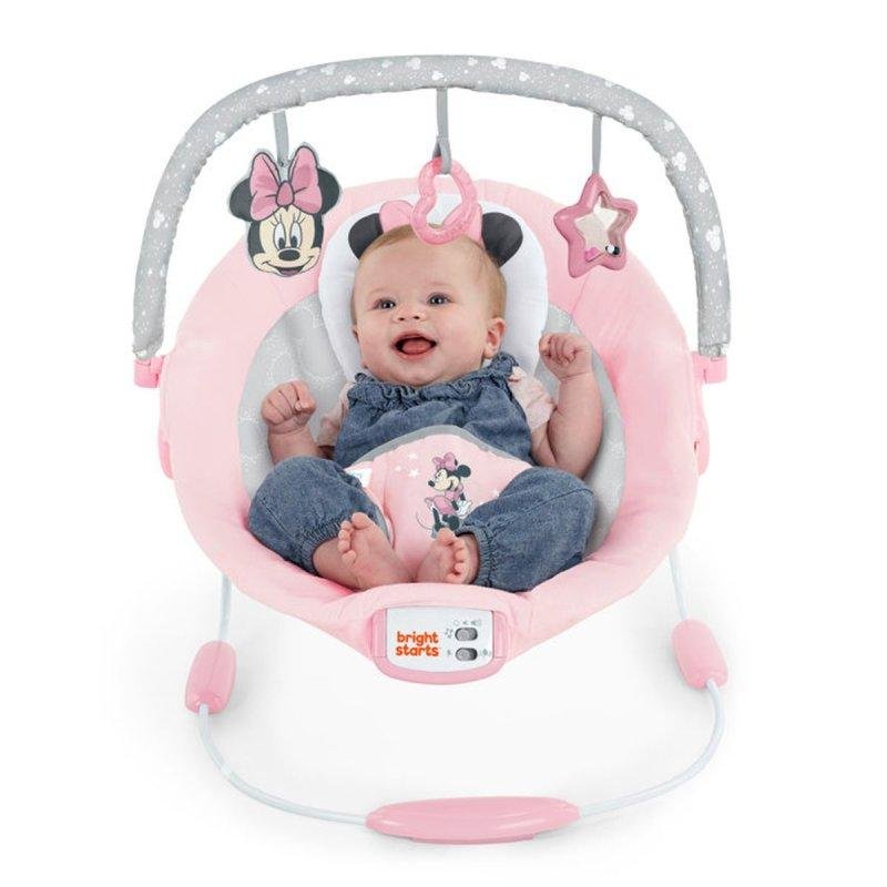 Detalle 2 de Hamaca vibratoria Disney Baby Minnie Mouse Rosy Skies con arco de juguetes