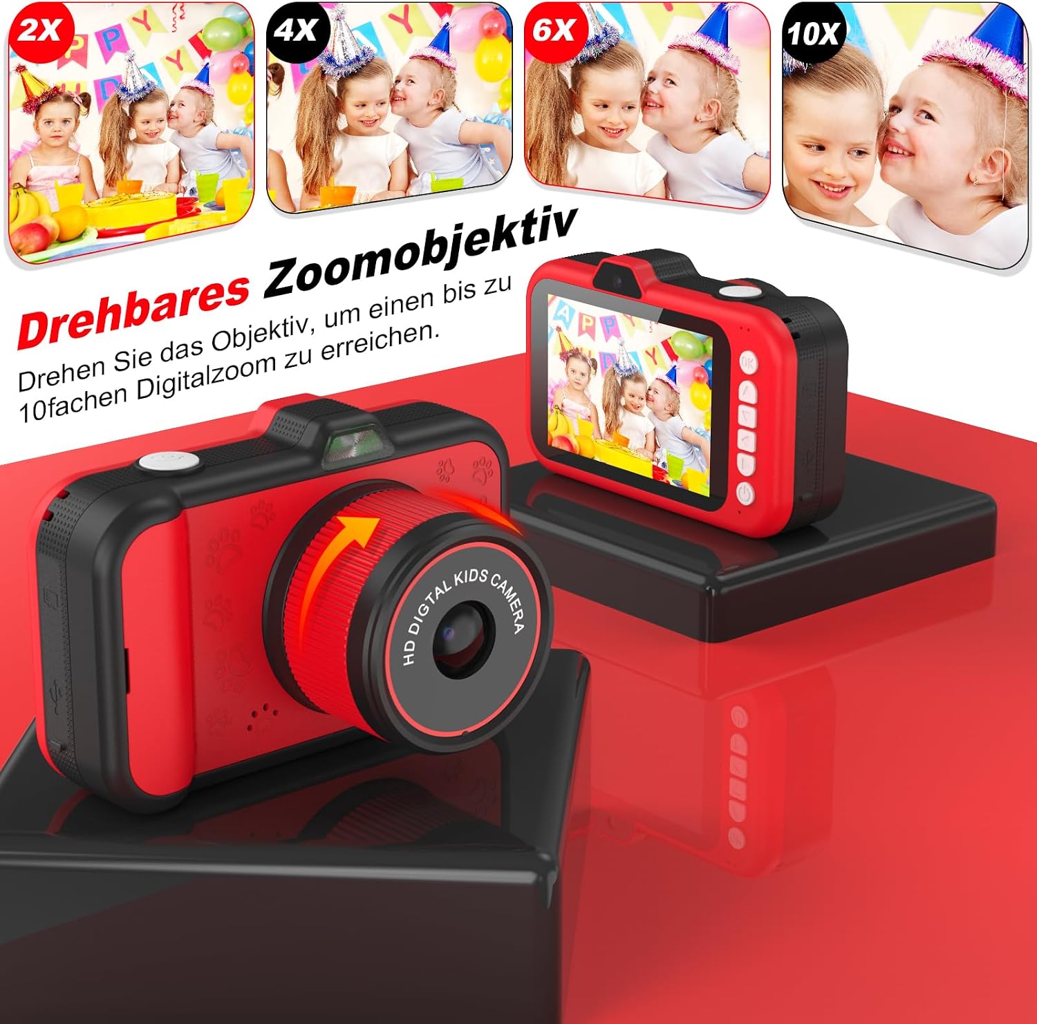 Thumbnail 1 de CHAKEYAKE Kinderkamera 3,5 Zoll Bildschirm