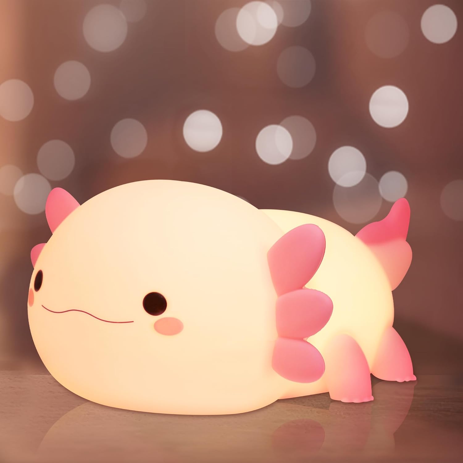 Detalle de Ammonite Axolotl Nachtlicht – dimmbares, wiederaufladbares LED-Silikonlicht mit 20-Minuten-Timer