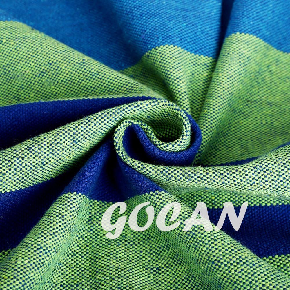 Detalle 2 de GOCAN mchr-rd Hammock Chair, Blue-Green Polycotton with Metal Spreader Bar