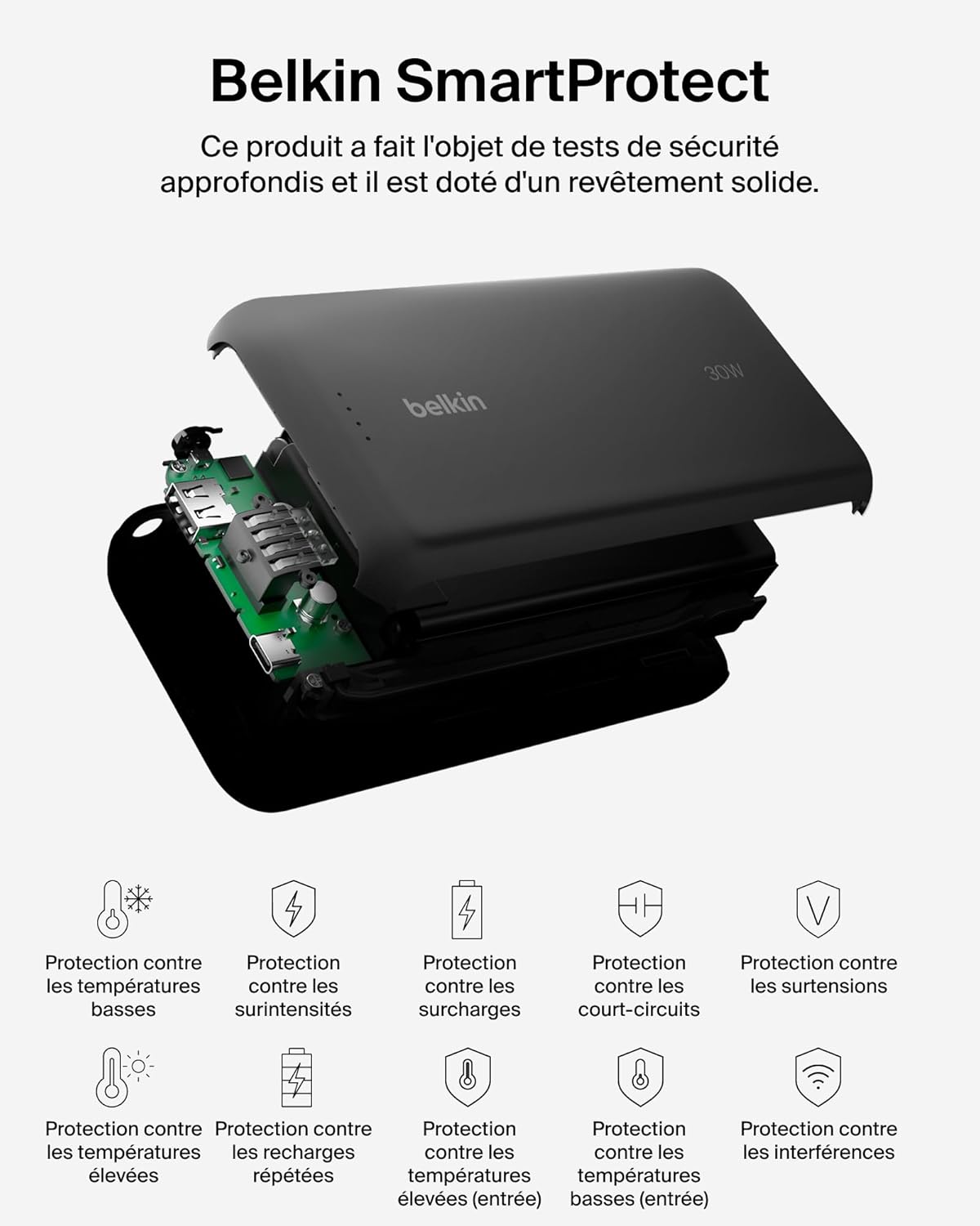 Thumbnail 6 de Belkin Batterie Externe Gaming 20000 mAh 30 W avec câble USB-C intégré (noir)