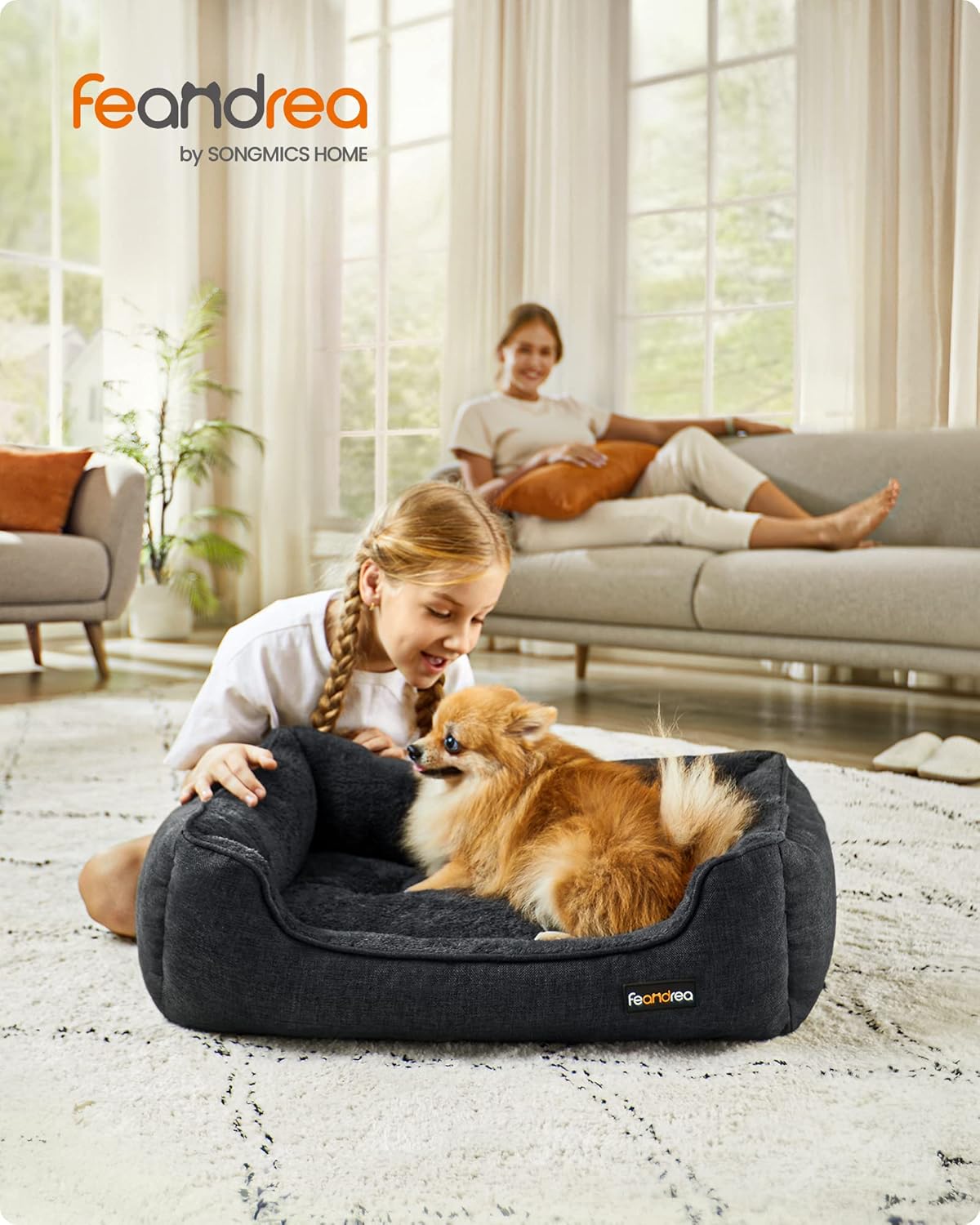 Detalle 2 de Feandrea Hundebett Hundekissen 70 x 55 x 21 cm