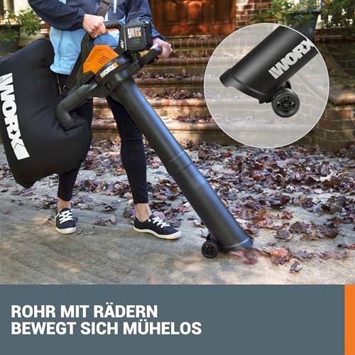 Thumbnail 8 de WORX WG583E.9 Akku-Laubbläser/Laubsauger 40V – 3-in-1, 575 m³/h, 12:1 Mulchverhältnis