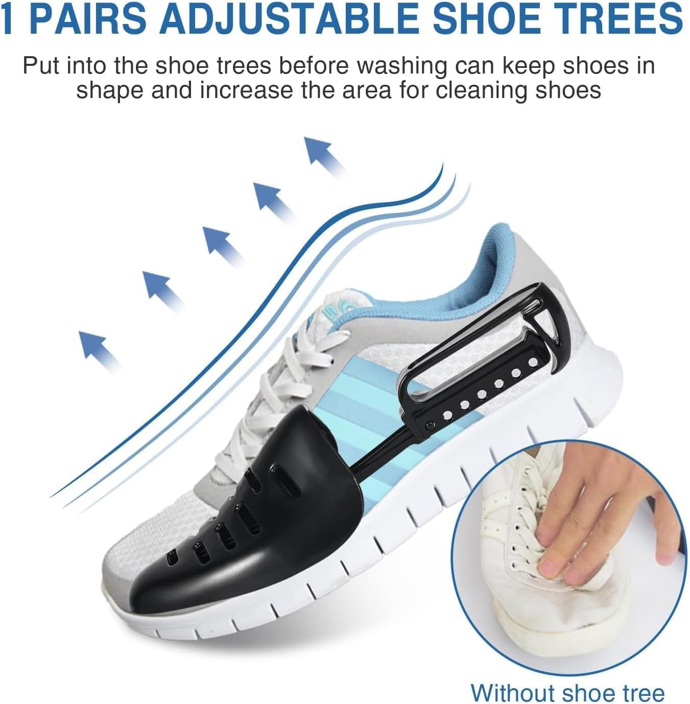 Thumbnail 6 de Teletrogy 2er-Set Schuhe-Waschbeutel mit verstellbaren Schuhspannern und verdecktem Reißverschluss