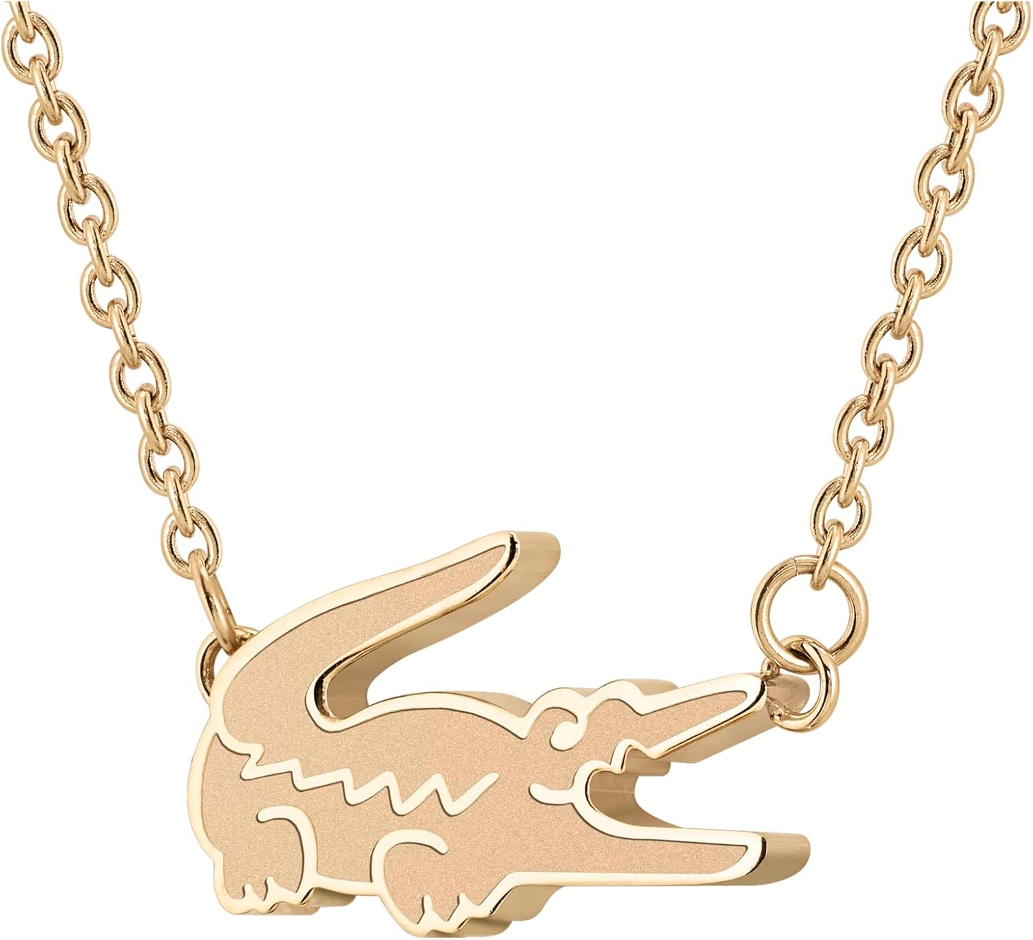Detalle 2 de Lacoste Gliederarmband Damen – Crocodile Kollektion in Silber, Gelbgold oder Nelkengold