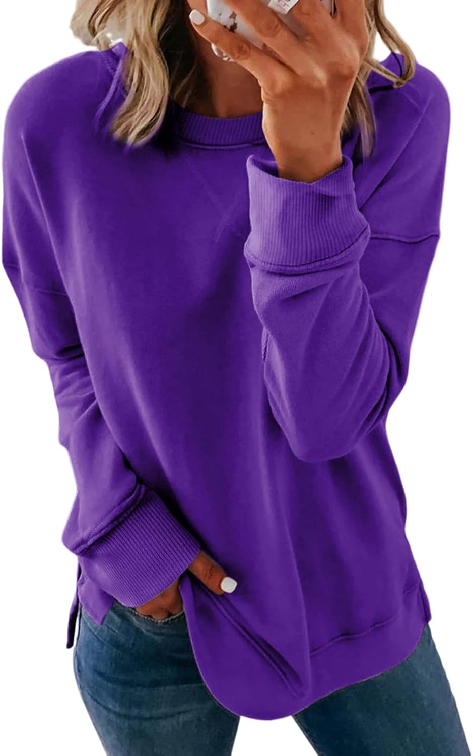 Thumbnail 5 de Dokotoo Women’s Casual Crew Neck Sweatshirt (Loose Fit Long Sleeve Pullover)