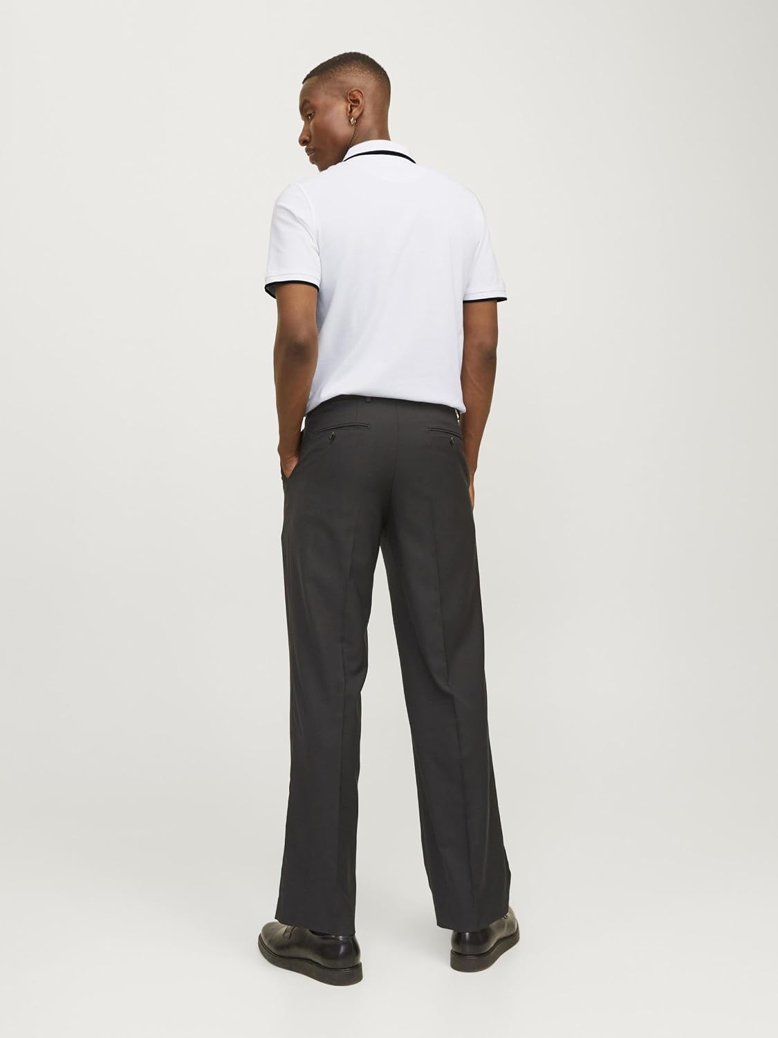 Detalle de JACK & JONES Jjepaulos Polo Slim Fit para hombre en blanco (White Detail)