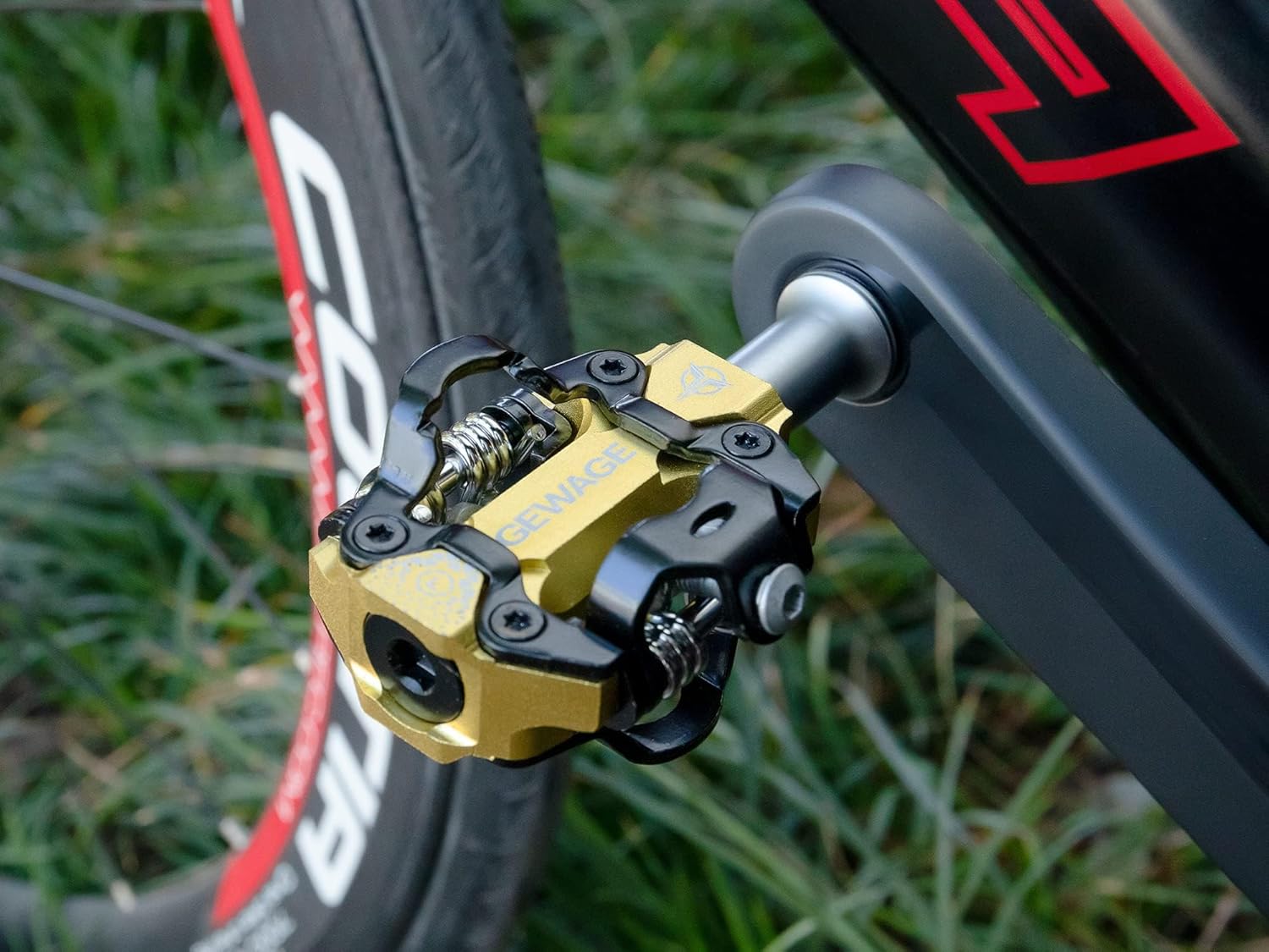 Thumbnail 1 de GEWAGE Pédales klick MTB SPD – Aluminium usiné CNC, SPD Double Face, Tension réglable, 9/16