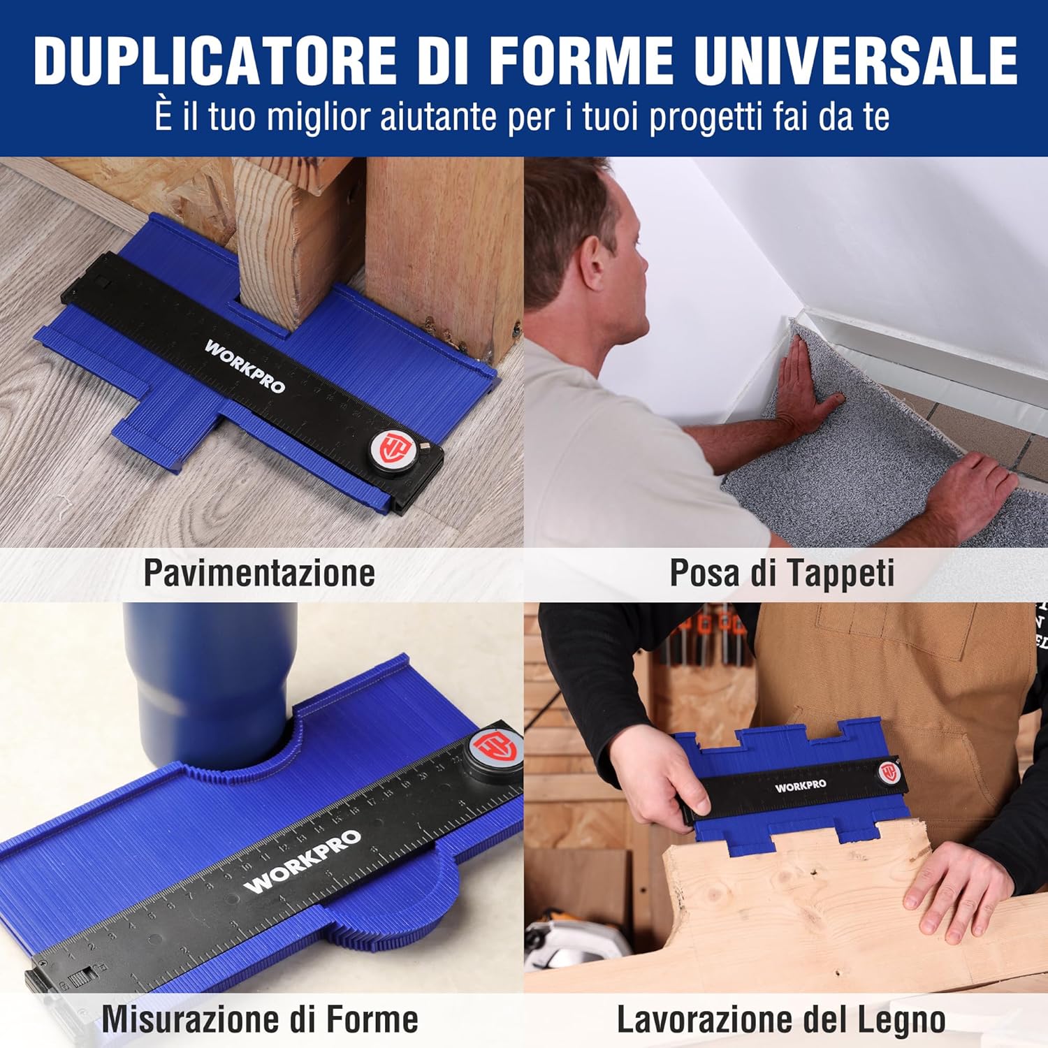 Thumbnail 6 de WORKPRO duplicatore di profilo da 25,4 cm con blocco e doppia scala metrico/imperiale