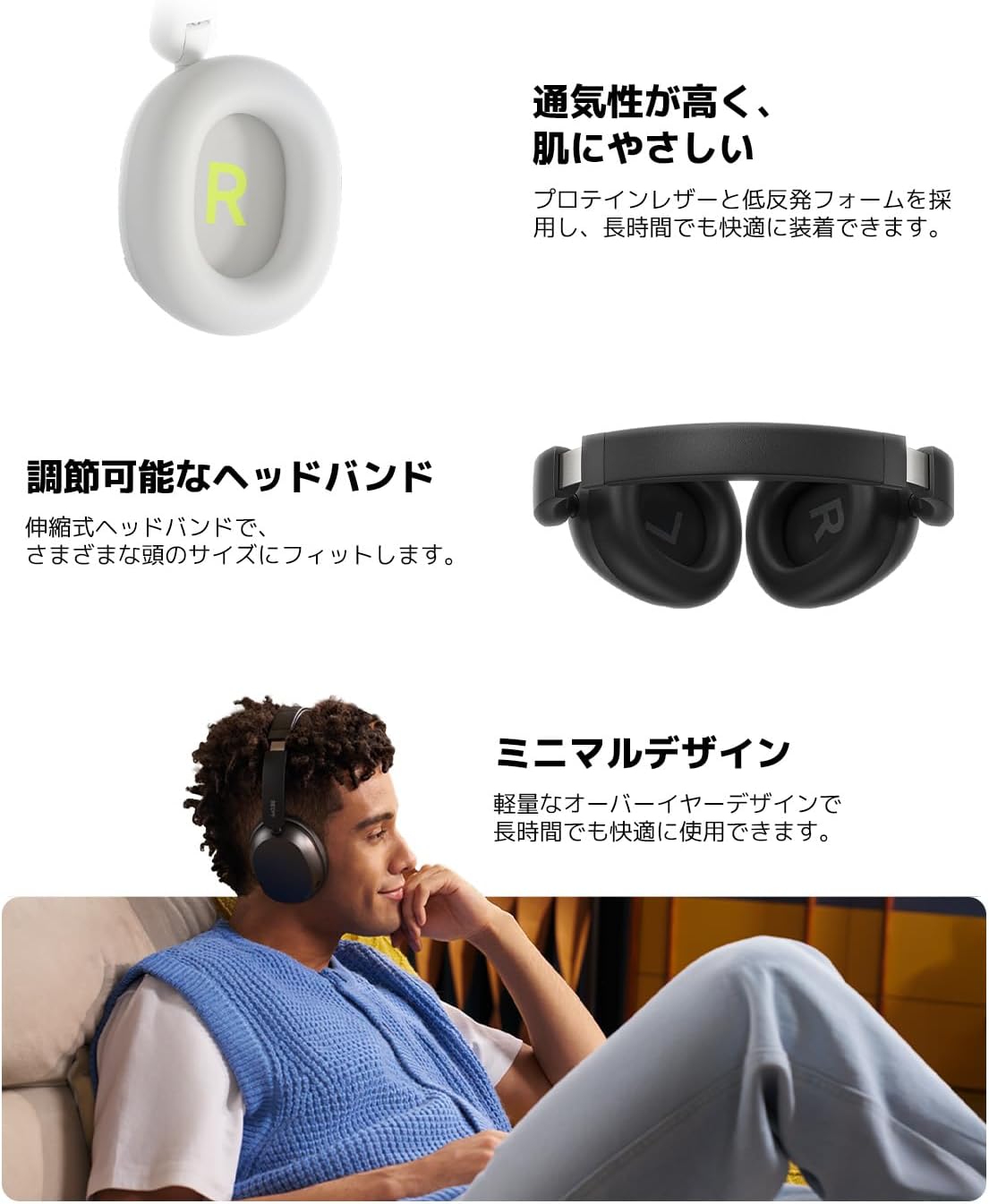Thumbnail 6 de Xiaomi REDMI Headphones Neo ワイヤレスヘッドホン、最大42dBノイズキャンセリング・最大72時間再生・Bluetooth 5.4