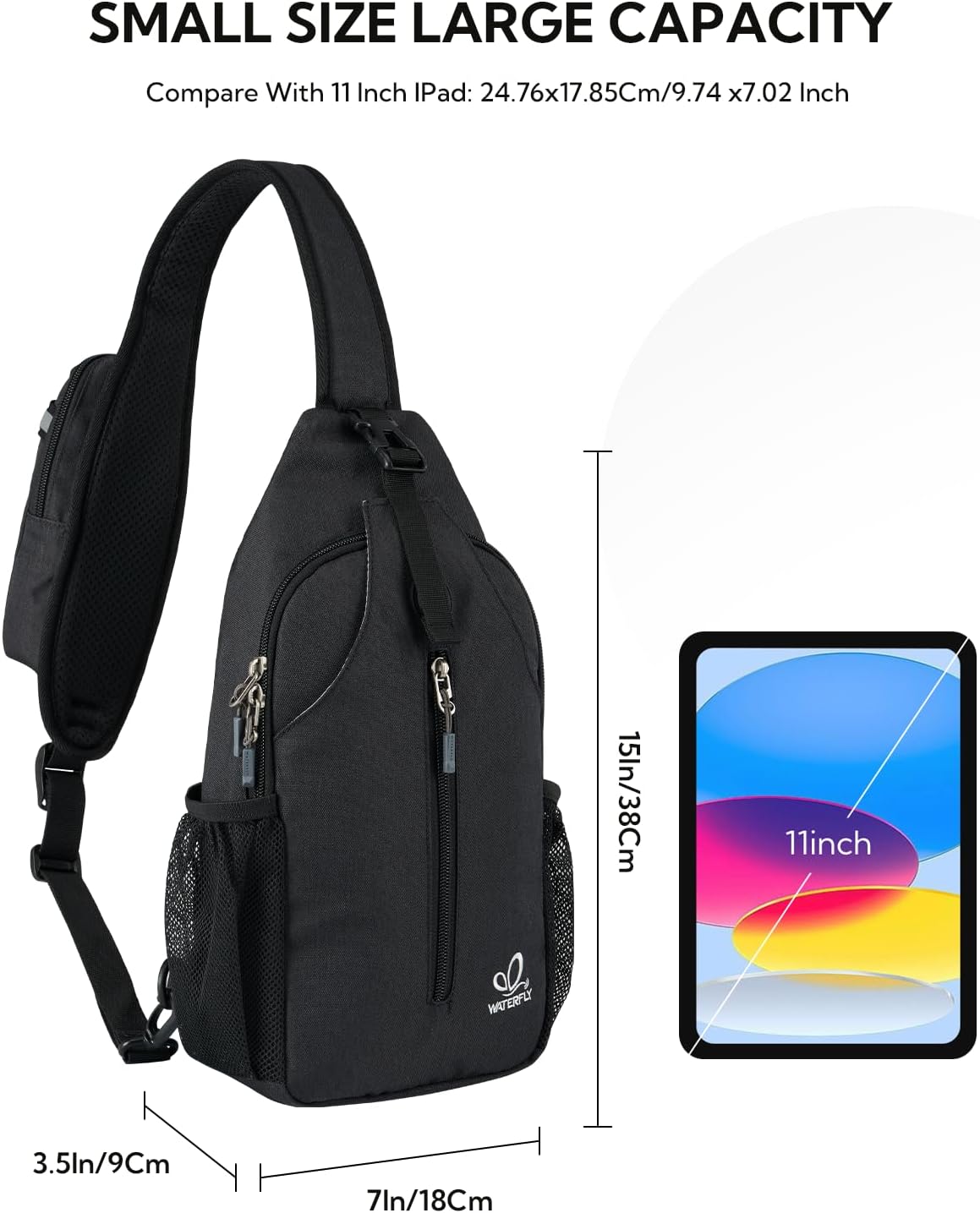 Thumbnail 1 de Waterfly RFID Crossbody Sling Backpack