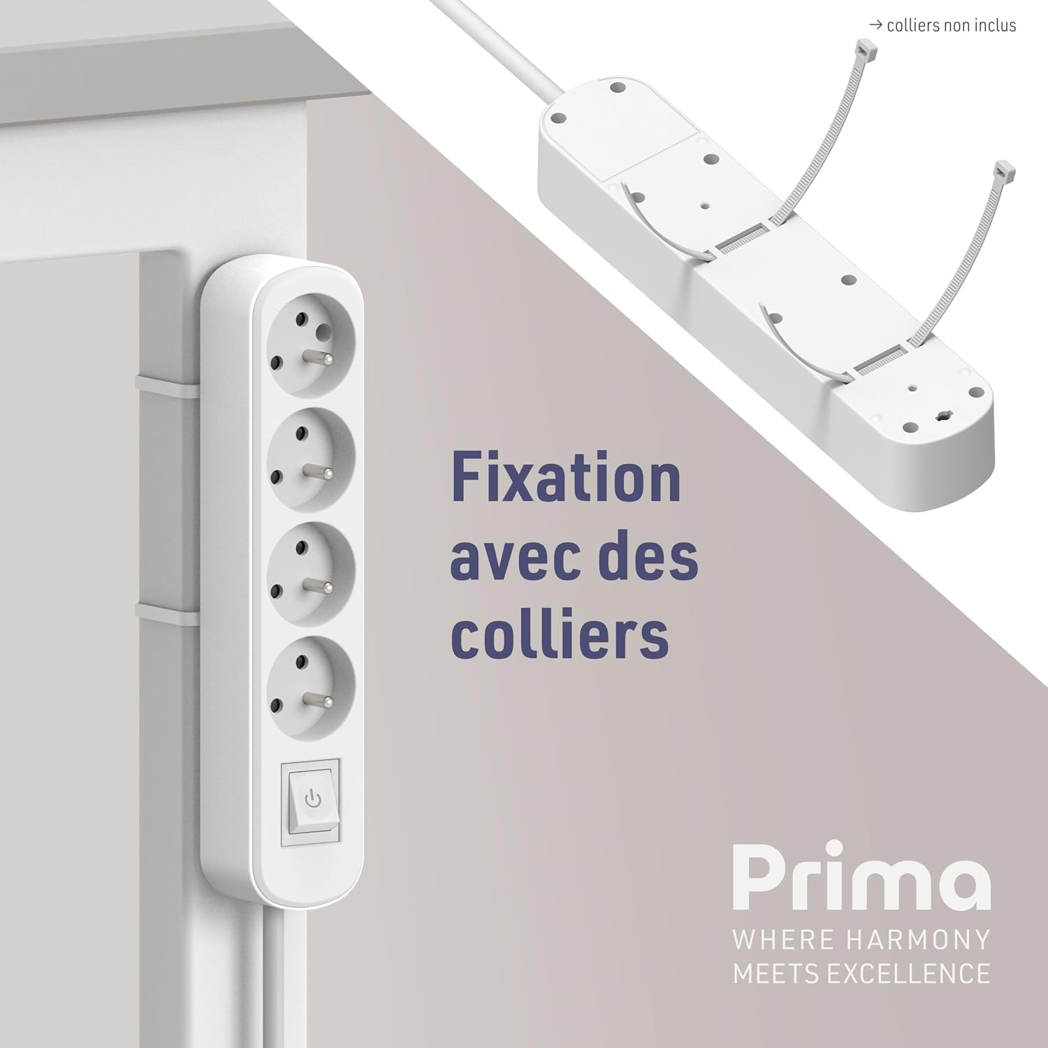 Detalle 2 de Electraline 32041 Bloc 4 prises avec interrupteur