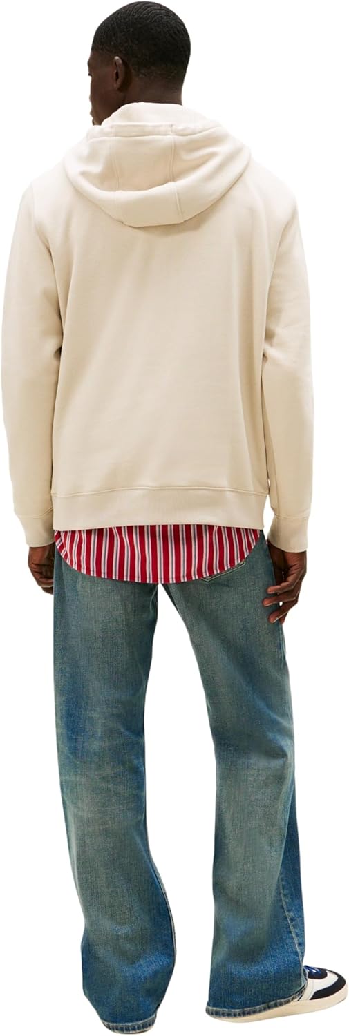 Detalle de Tommy Jeans Tjm Reg S Flag Hoodie Ext DM0DM20742 felpa con cappuccio unisex