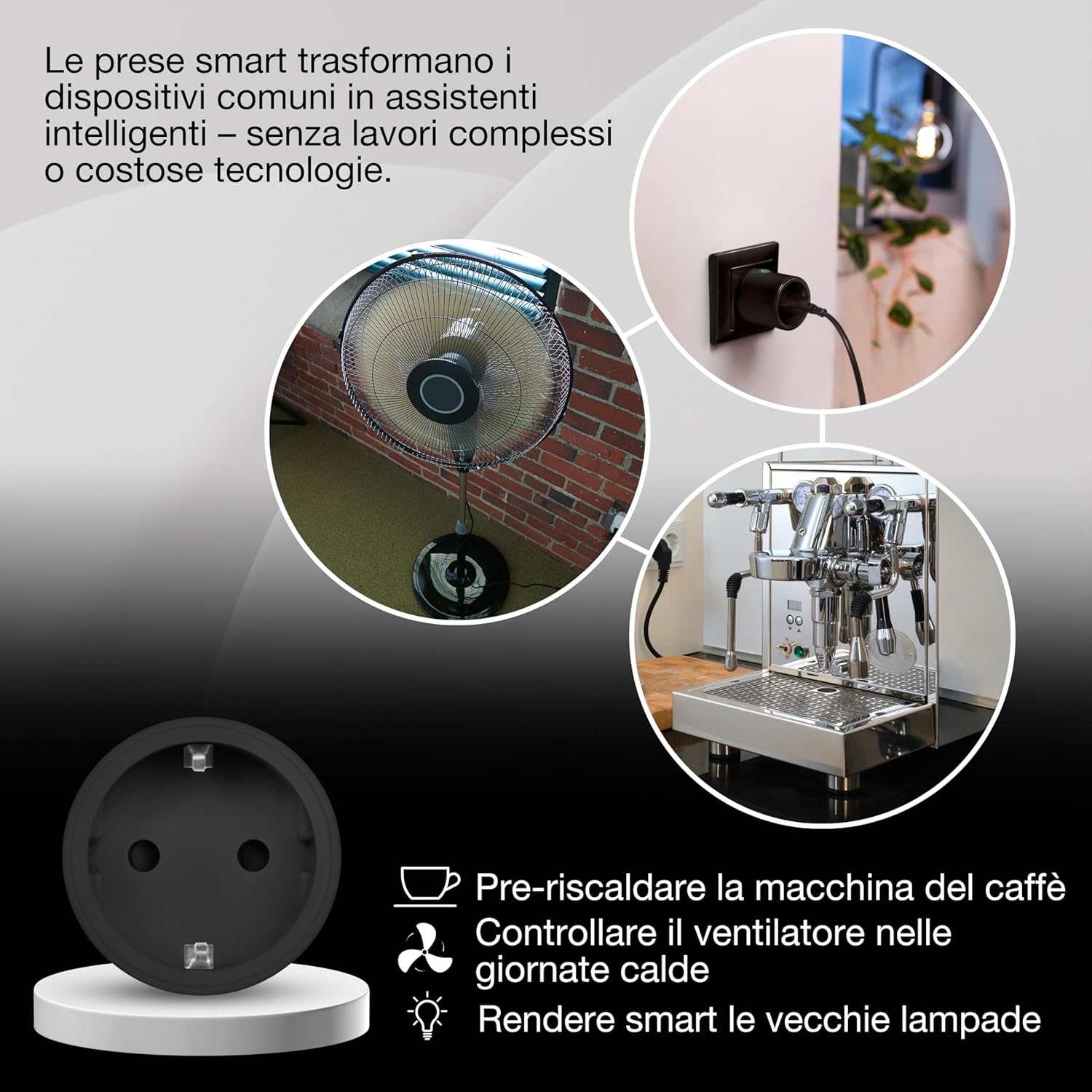 Thumbnail 3 de OSRAM Presa EU SMART+ Matter Plug: smart plug nera con monitoraggio consumi e controllo con Alexa, Google Home e Apple HomeKit
