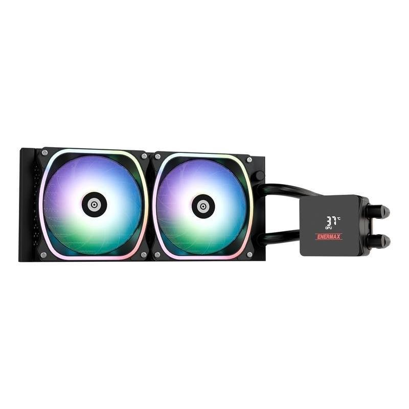Detalle 2 de Enermax Aquafusion II 240 mm: Refrigeración líquida AIO con 2 ventiladores ARGB y control por app