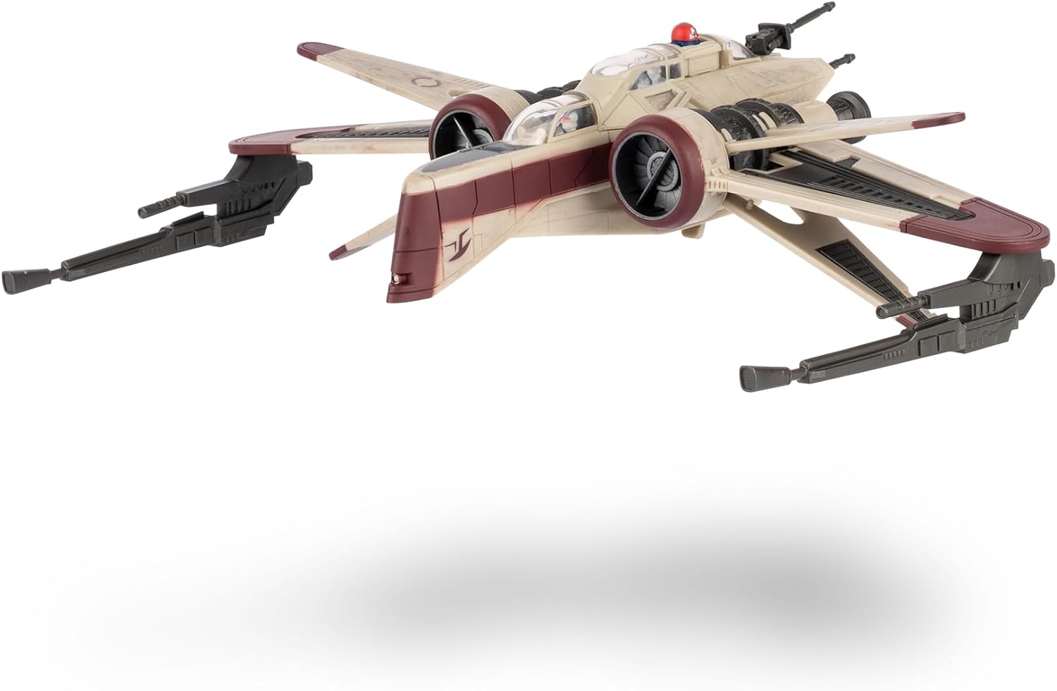 Detalle de Jazwares ARC-170 スターファイター 8インチビークル、開閉ウィングとマイクロフィギュア3体付き